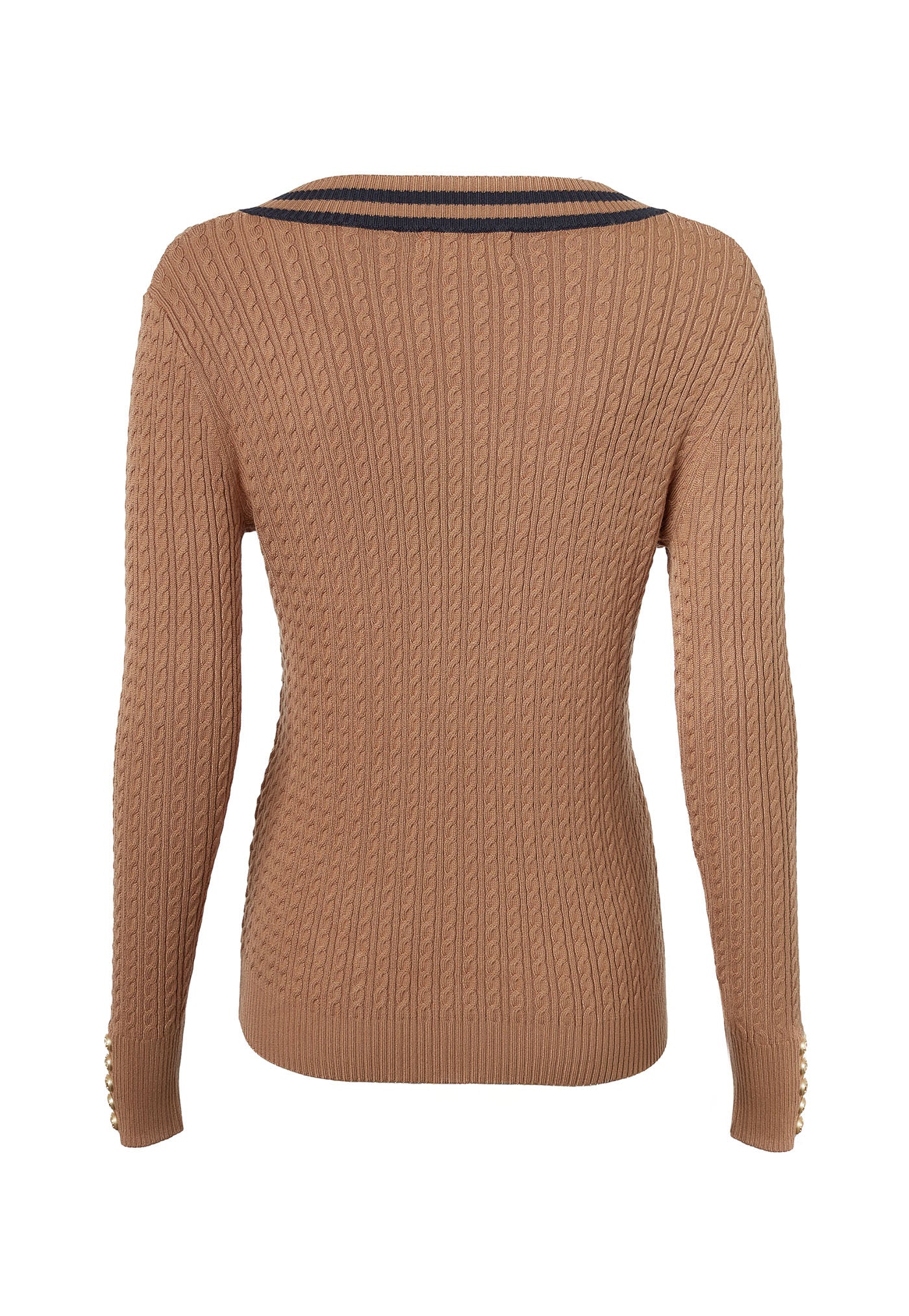 Zoe Knit - Dark Camel Marl
