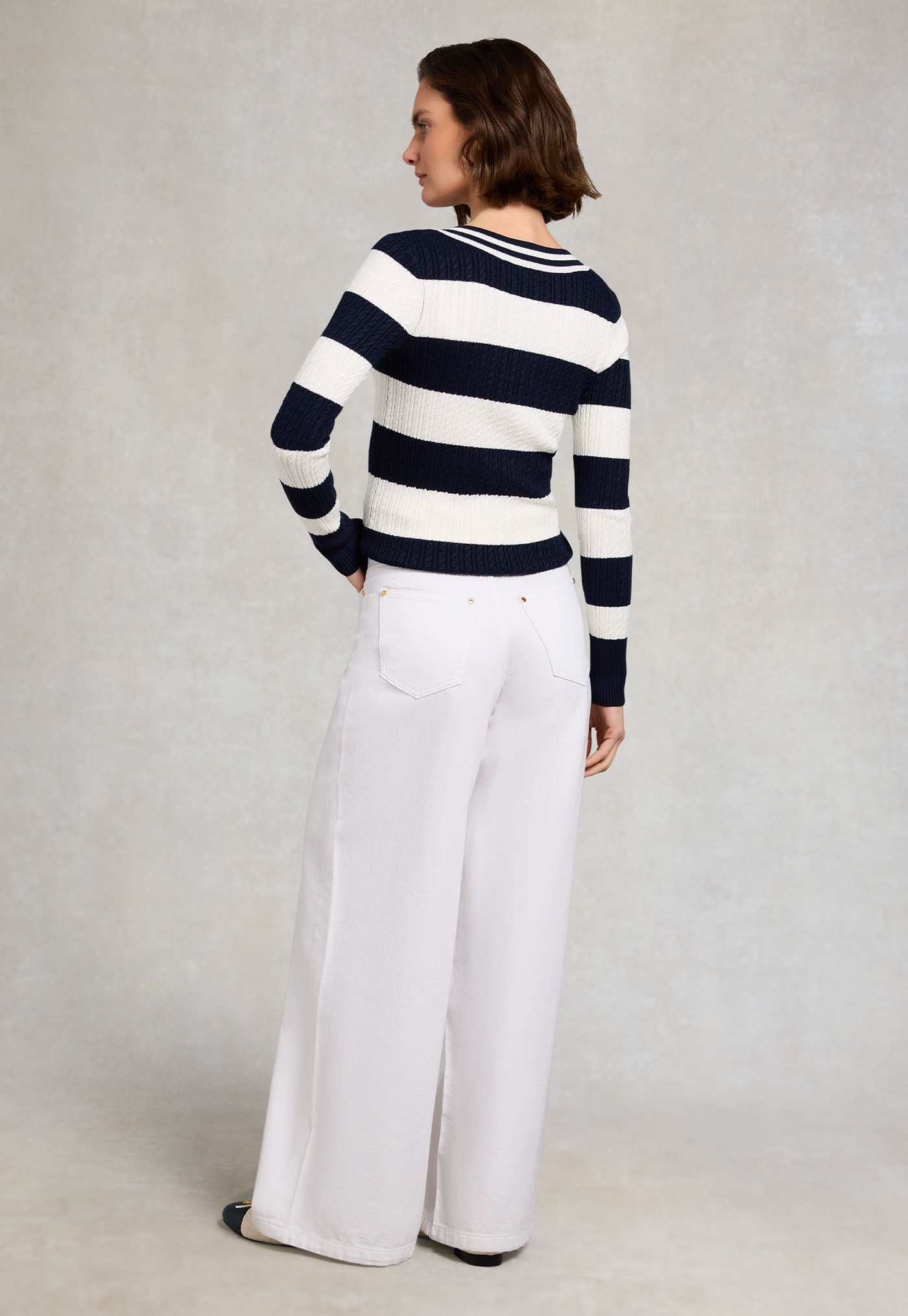 Badminton Knit - Ink Navy Stripe