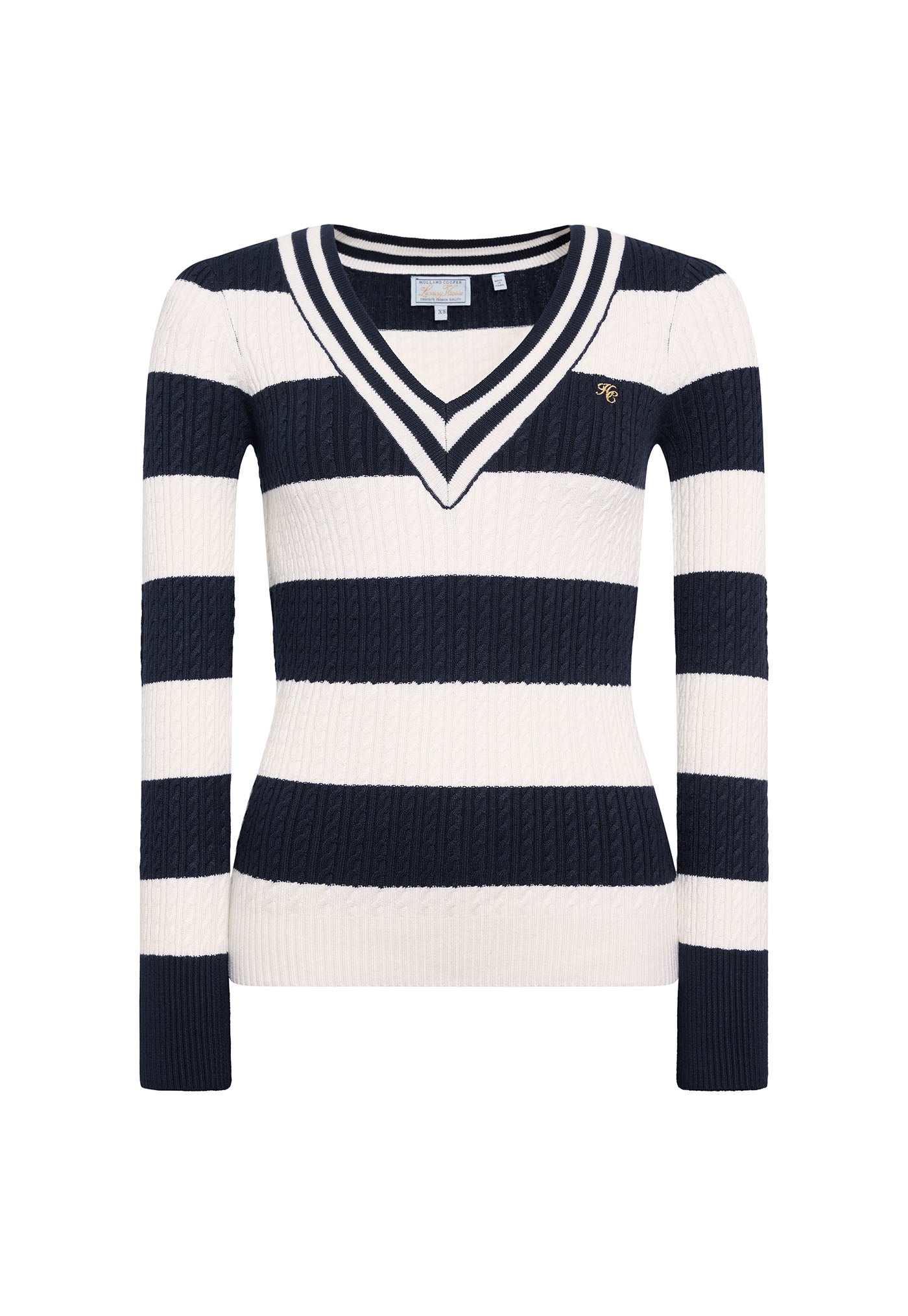Badminton Knit - Ink Navy Stripe