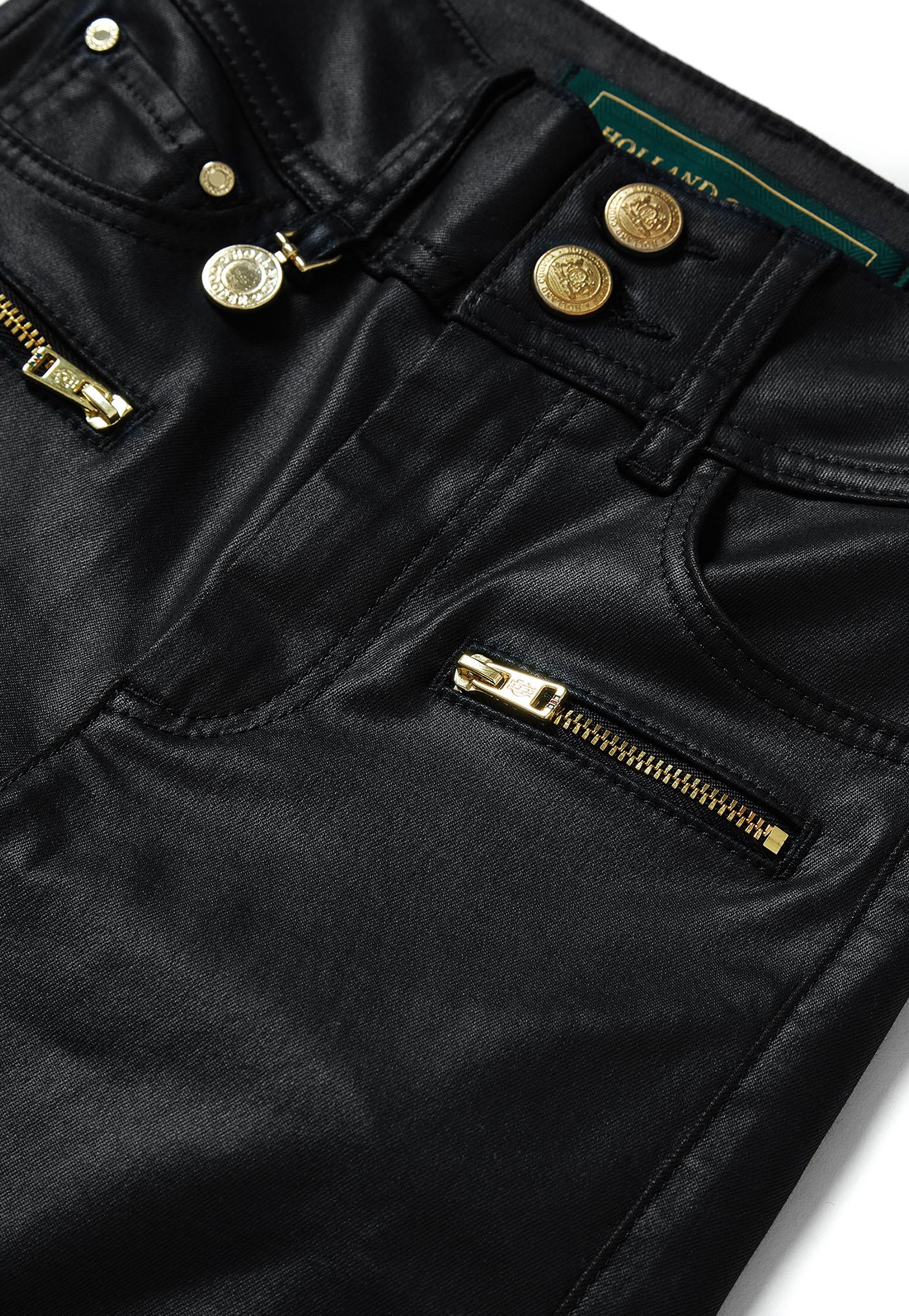 Coated Jodhpur Jean - Black