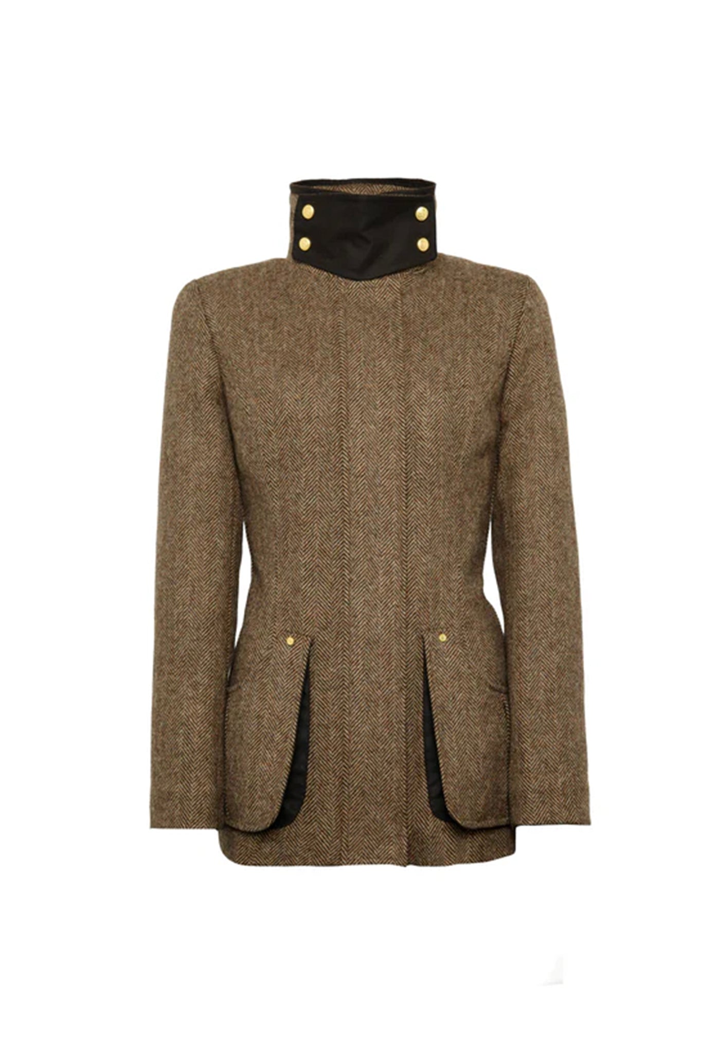 Country Classic Jacket - Large Scale Brown Herringbone