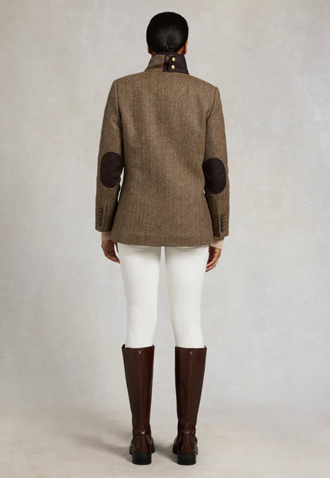 Country Classic Jacket - Large Scale Brown Herringbone