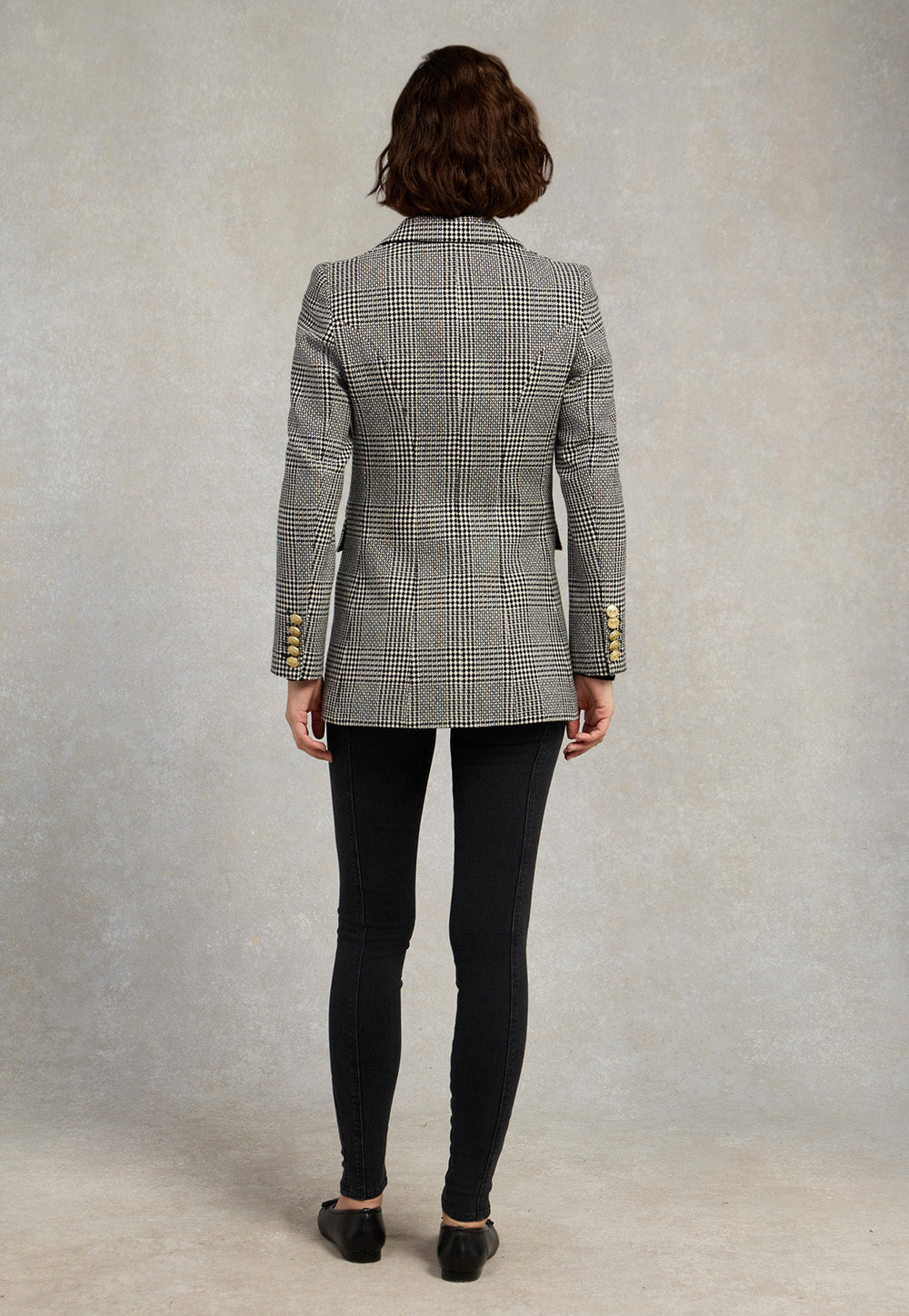 Double Breasted Blazer - Prince of Wales Mono