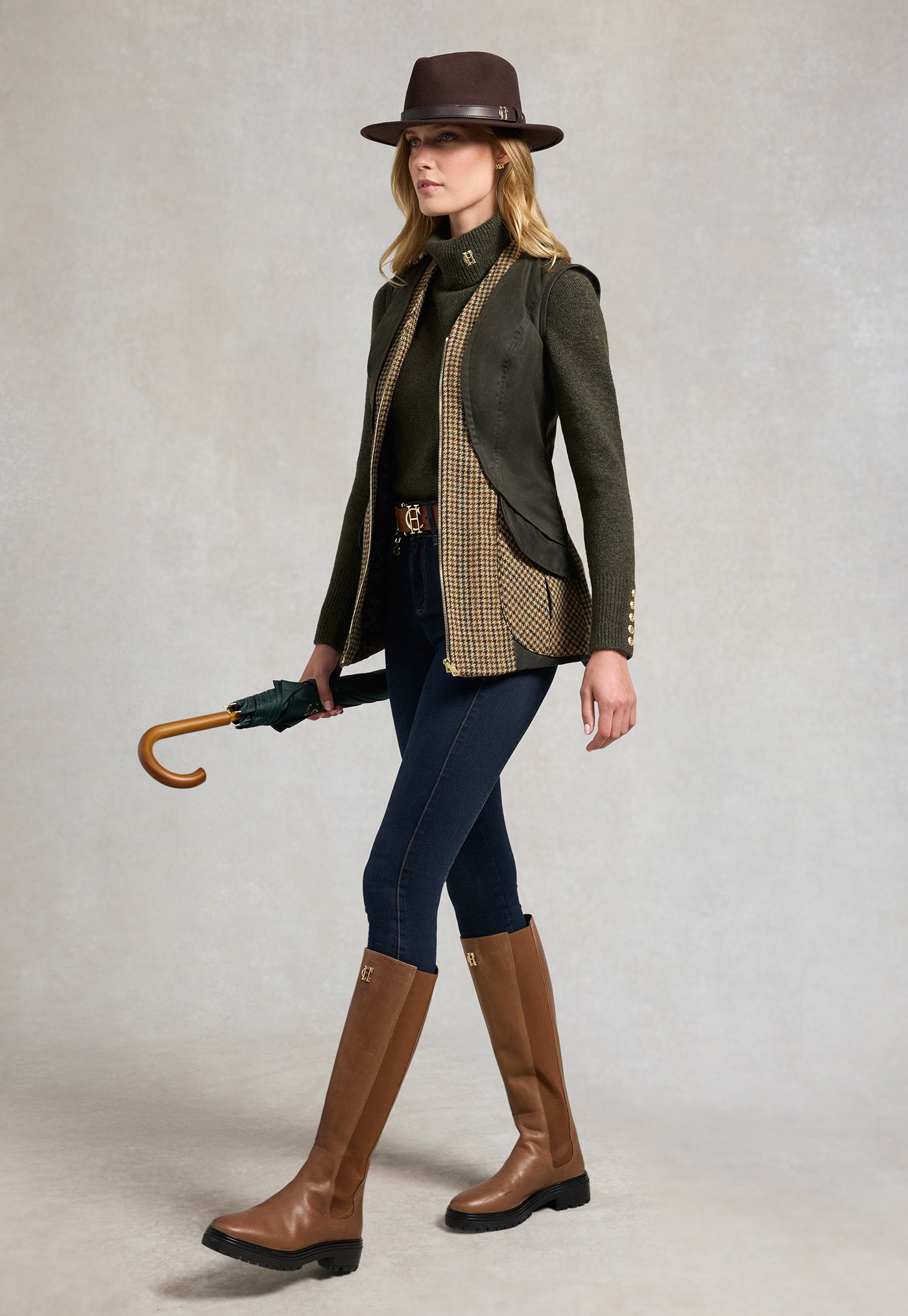 Field Vest - Hailes Green Tweed