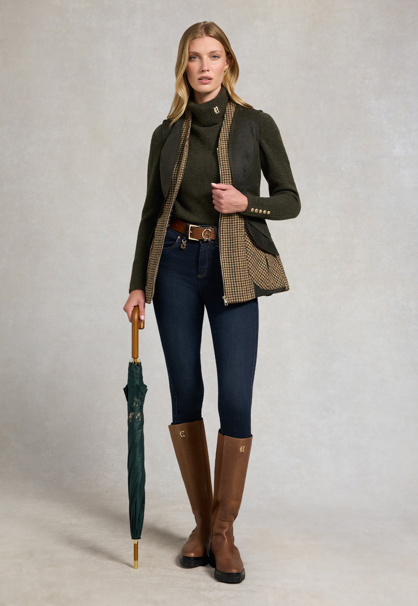 Field Vest - Hailes Green Tweed