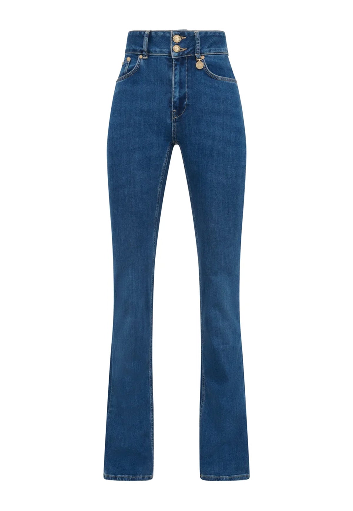 High Rise Flared Jean - Denim