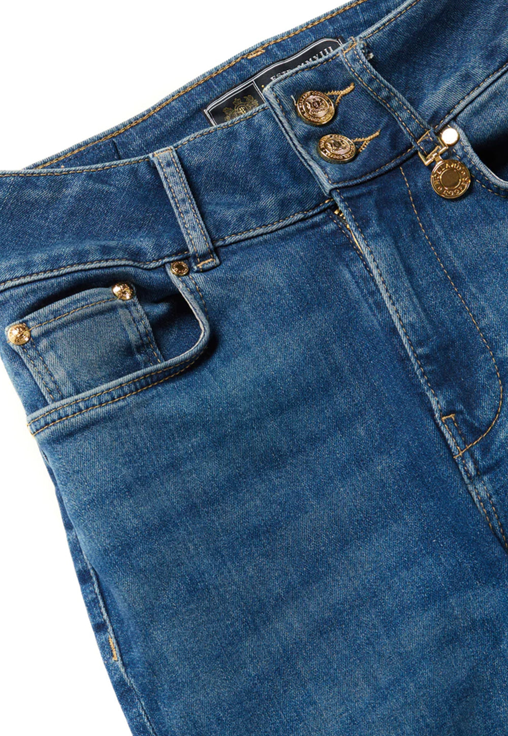 High Rise Flared Jean - Denim