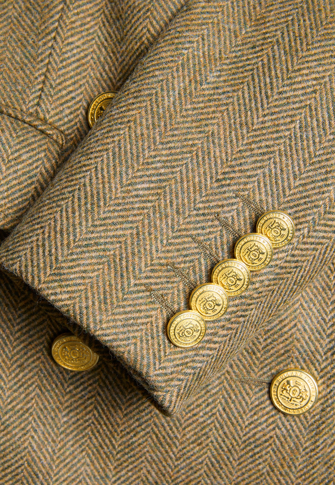 Kensington Double Breasted Blazer - Moss Herringbone