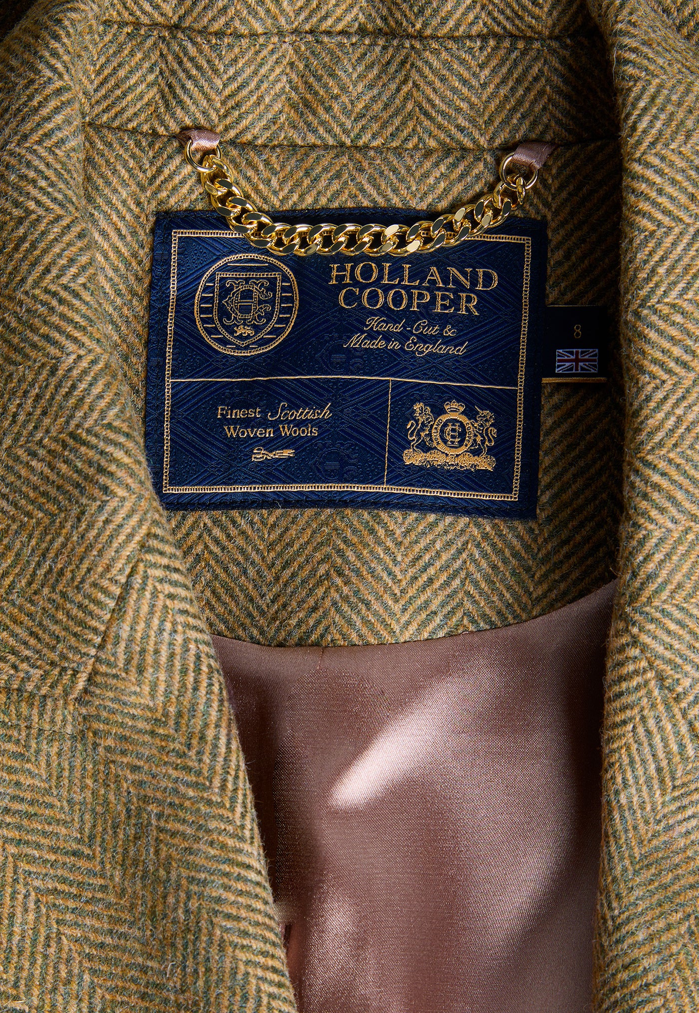 Kensington Double Breasted Blazer - Moss Herringbone