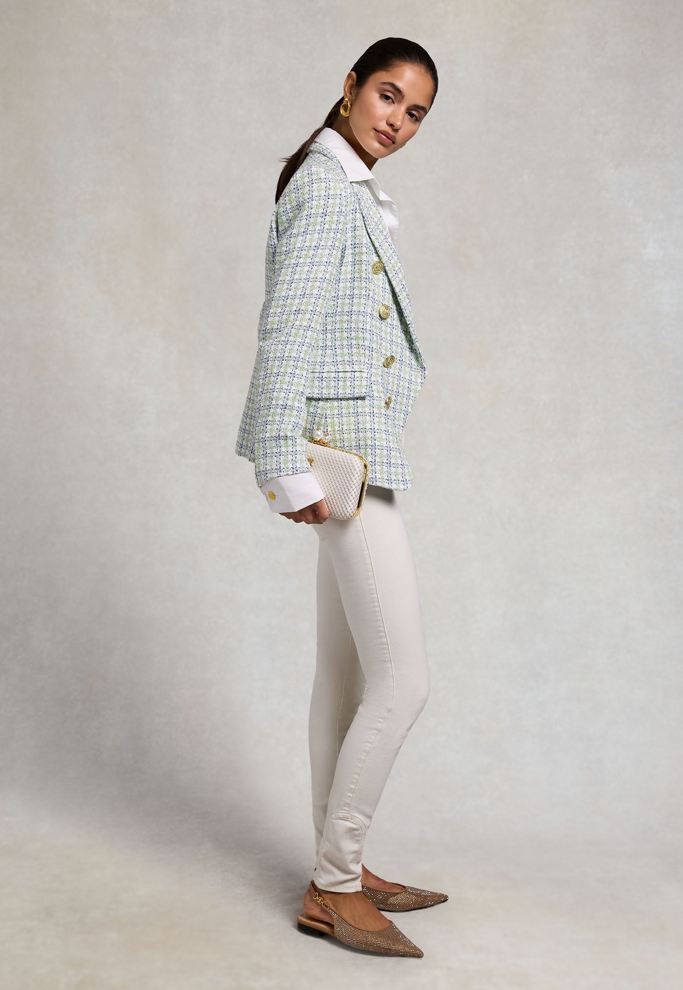 Knightsbridge Blazer - Darwin Green Boucle