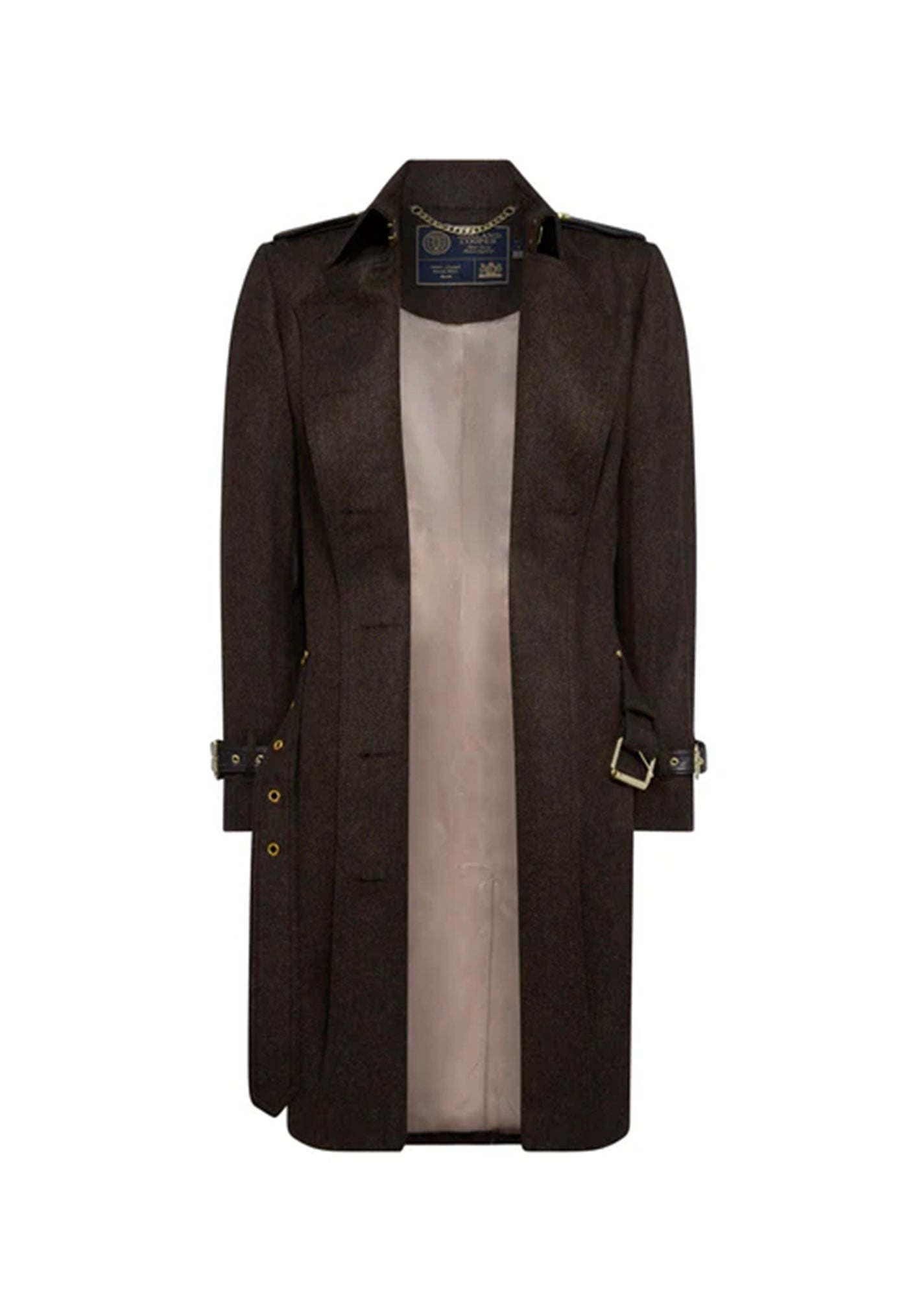Marlborough Trench Coat - Chocolate Herringbone