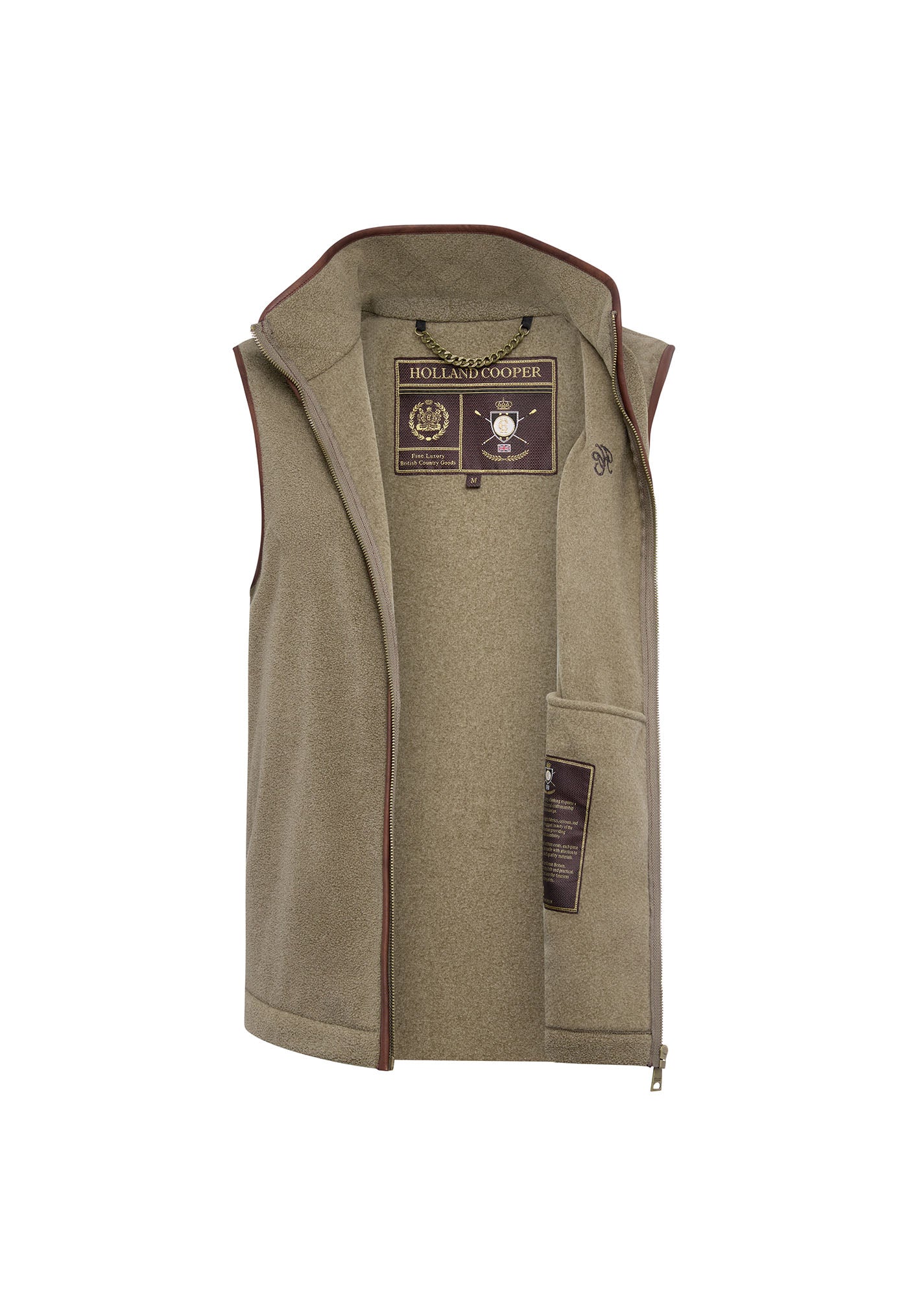 Men's Country Fleece Gilet - Dusty Khaki