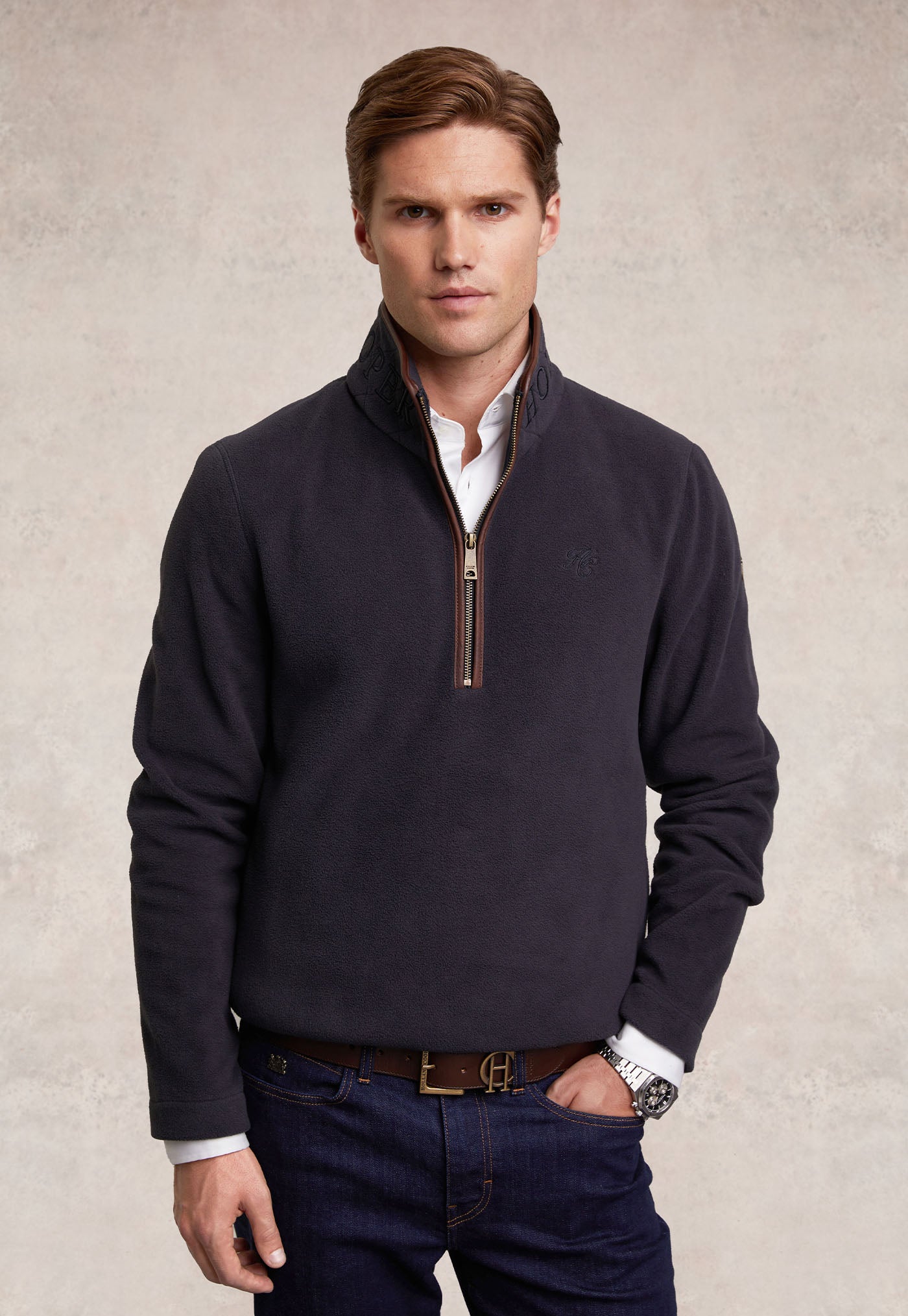 Men's Country Fleece Quarter Zip - Ink Navy