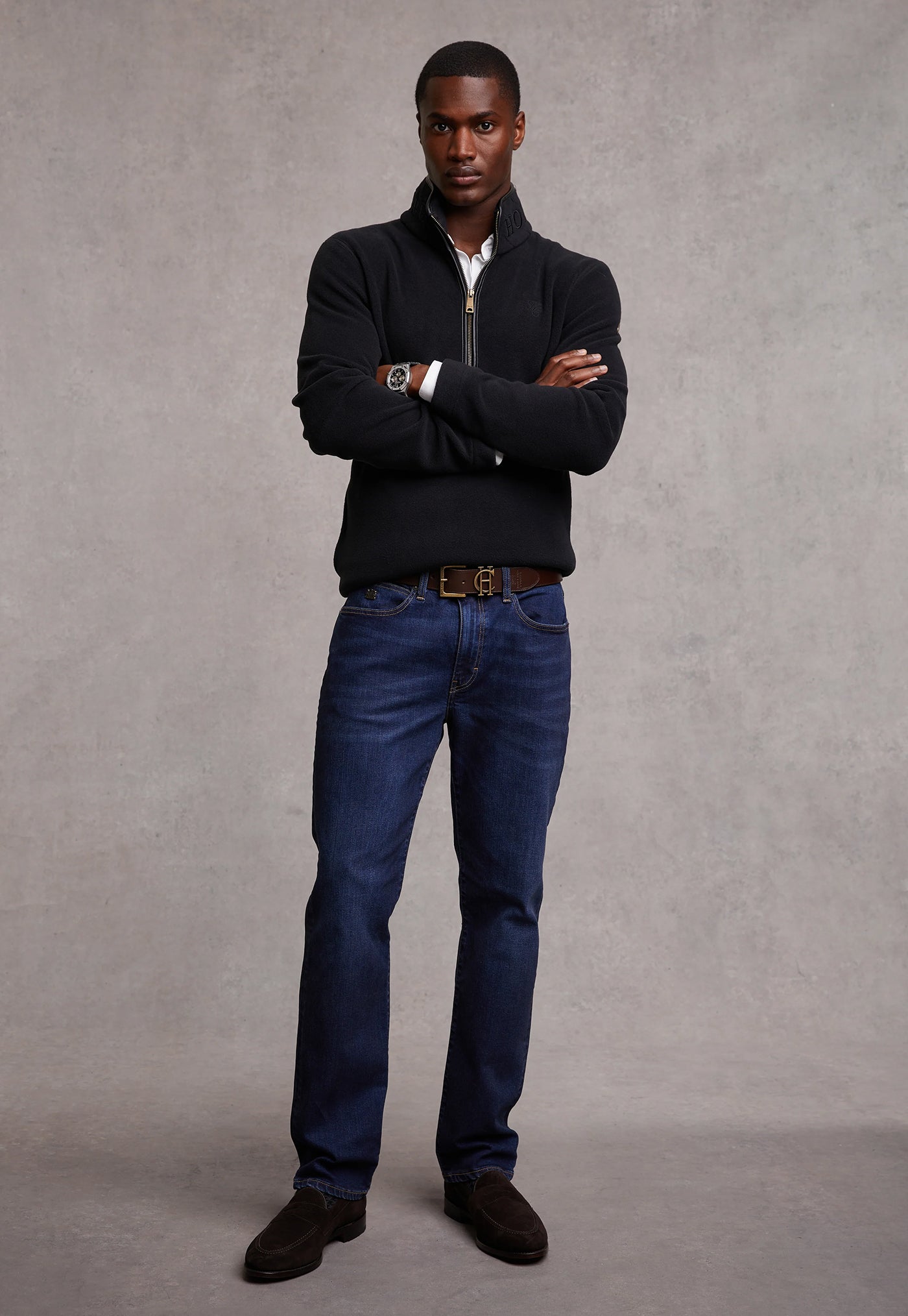 Men's Country Fleece Quarter Zip - Black