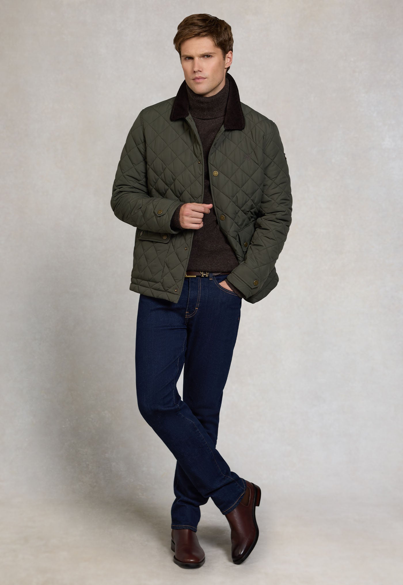 Men's Quilted Liner Jacket - Army Khaki