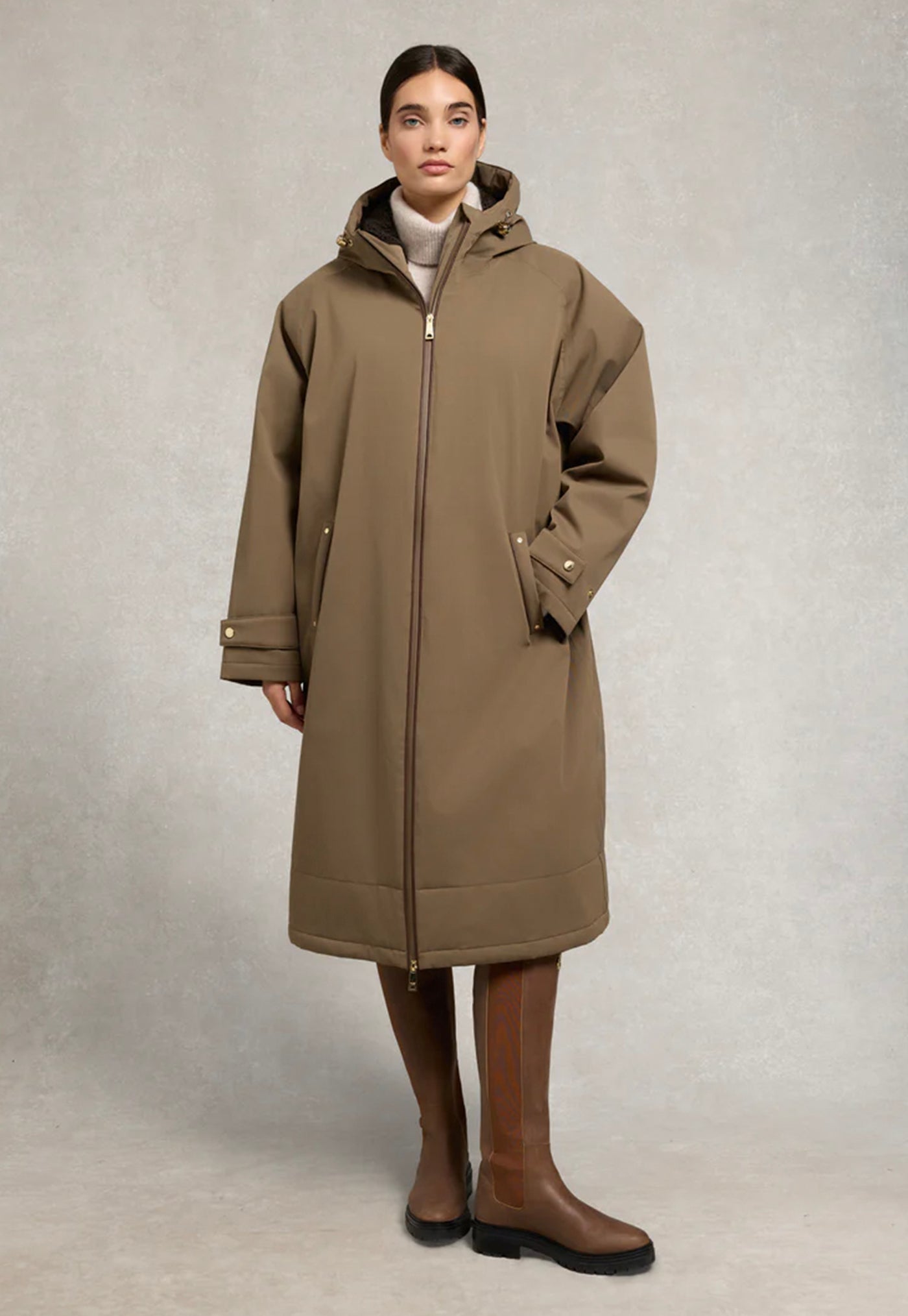 One Size Waterproof Coat - Mink