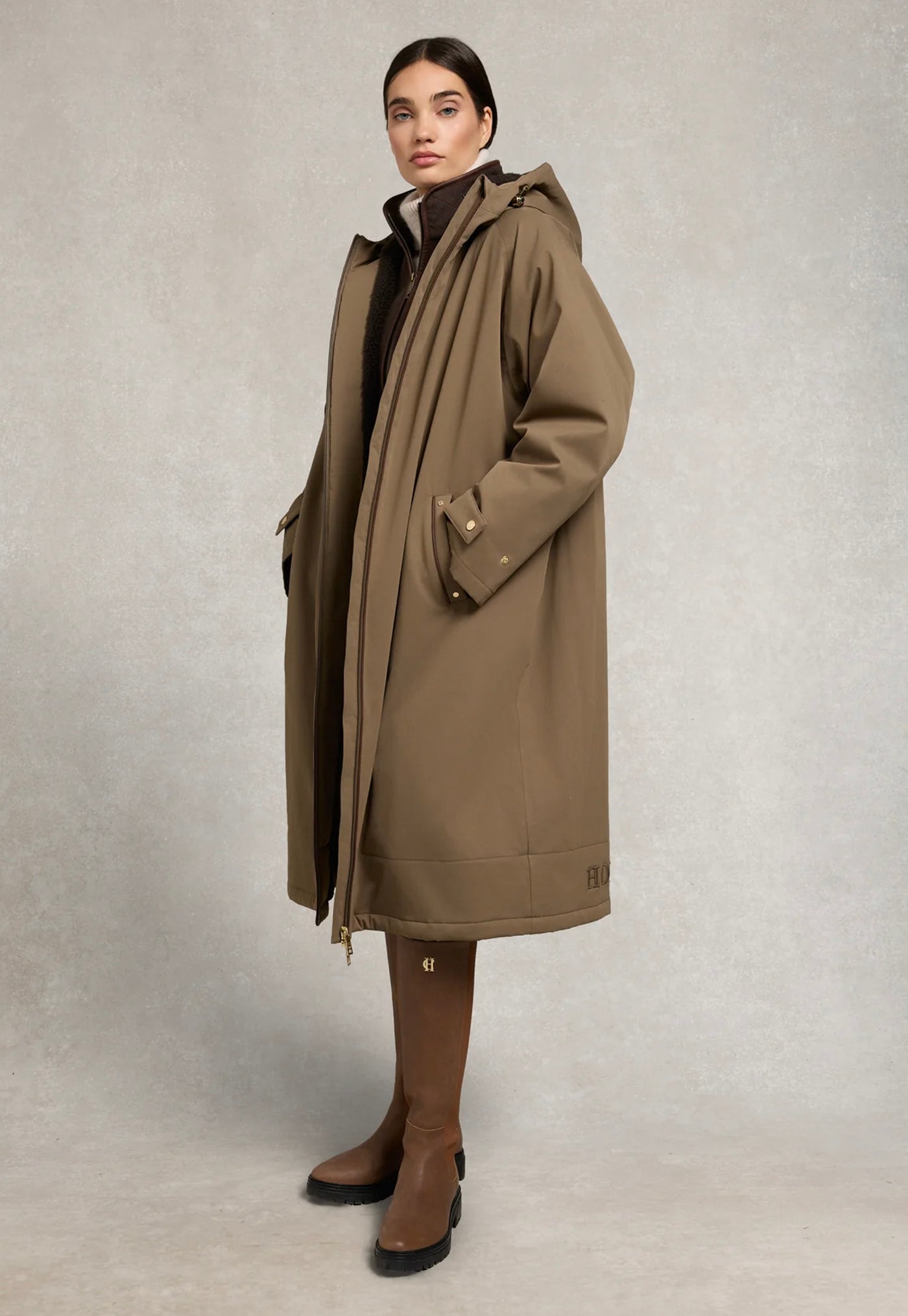 One Size Waterproof Coat - Mink