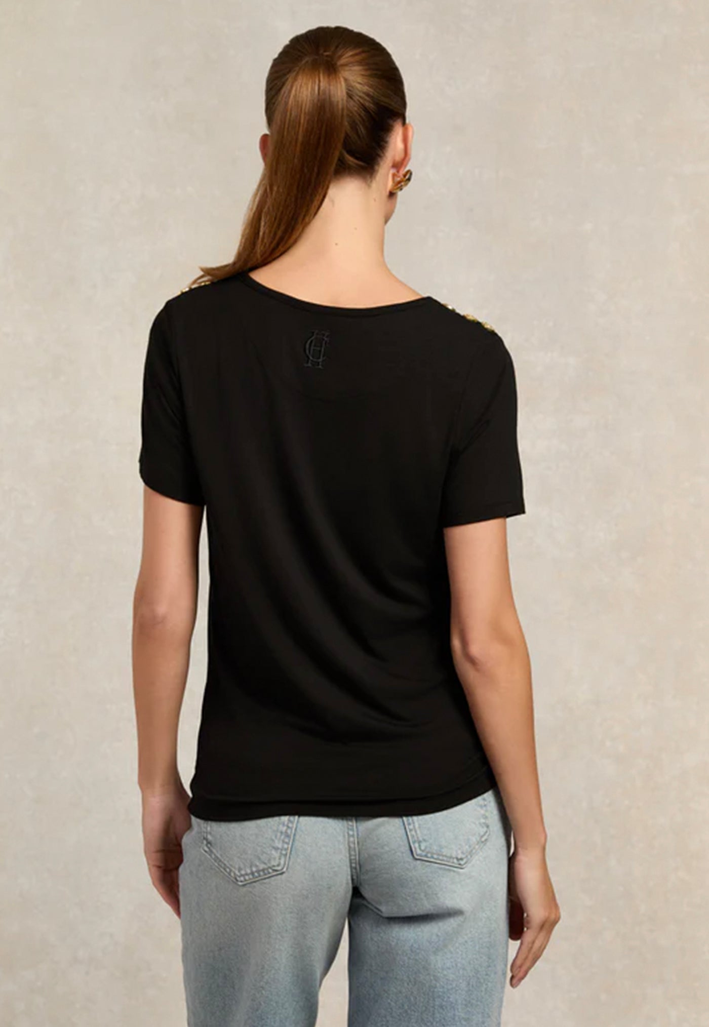 Relax Fit Crew Neck Tee - Black