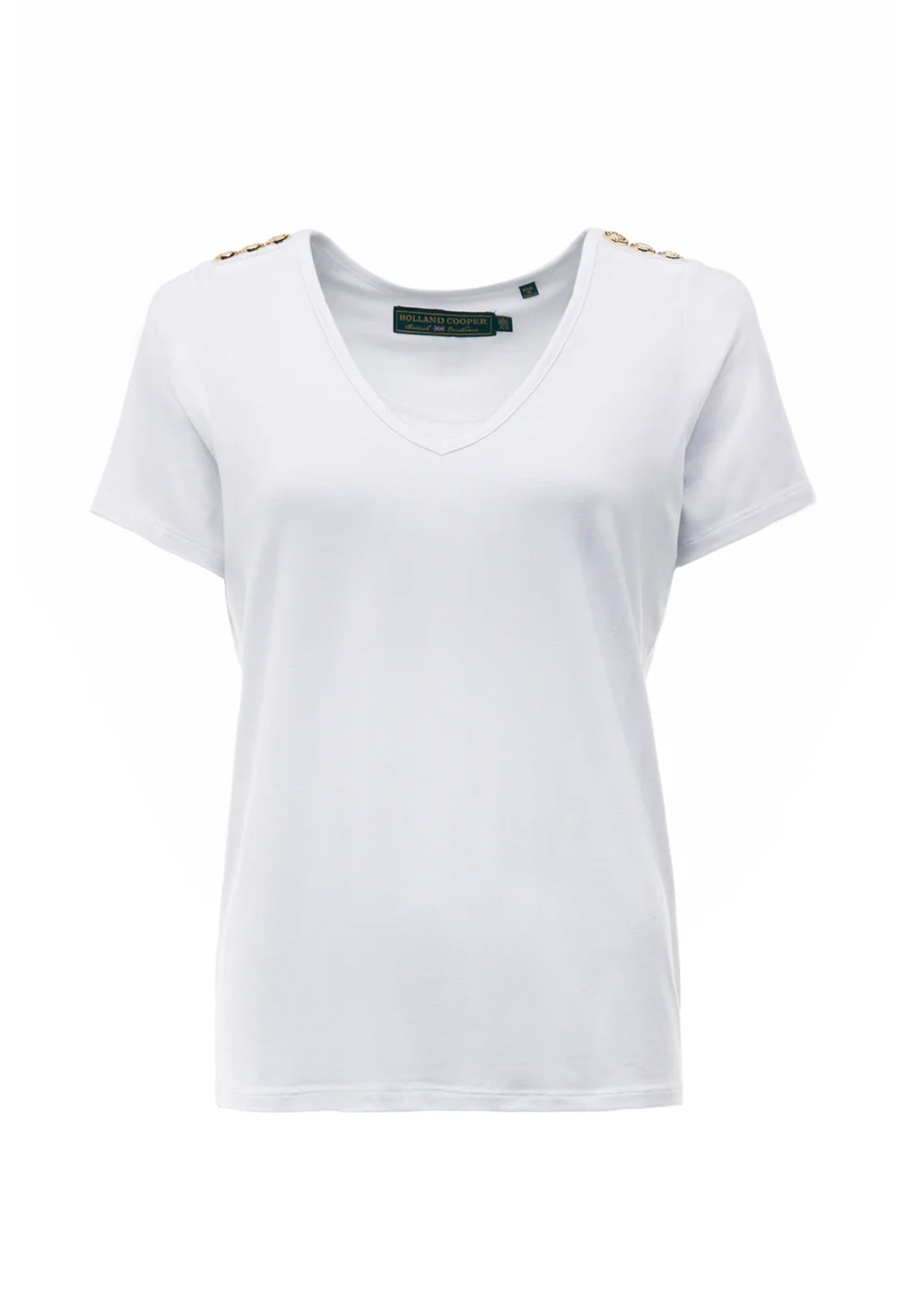 Relax Fit V-Neck Tee - White