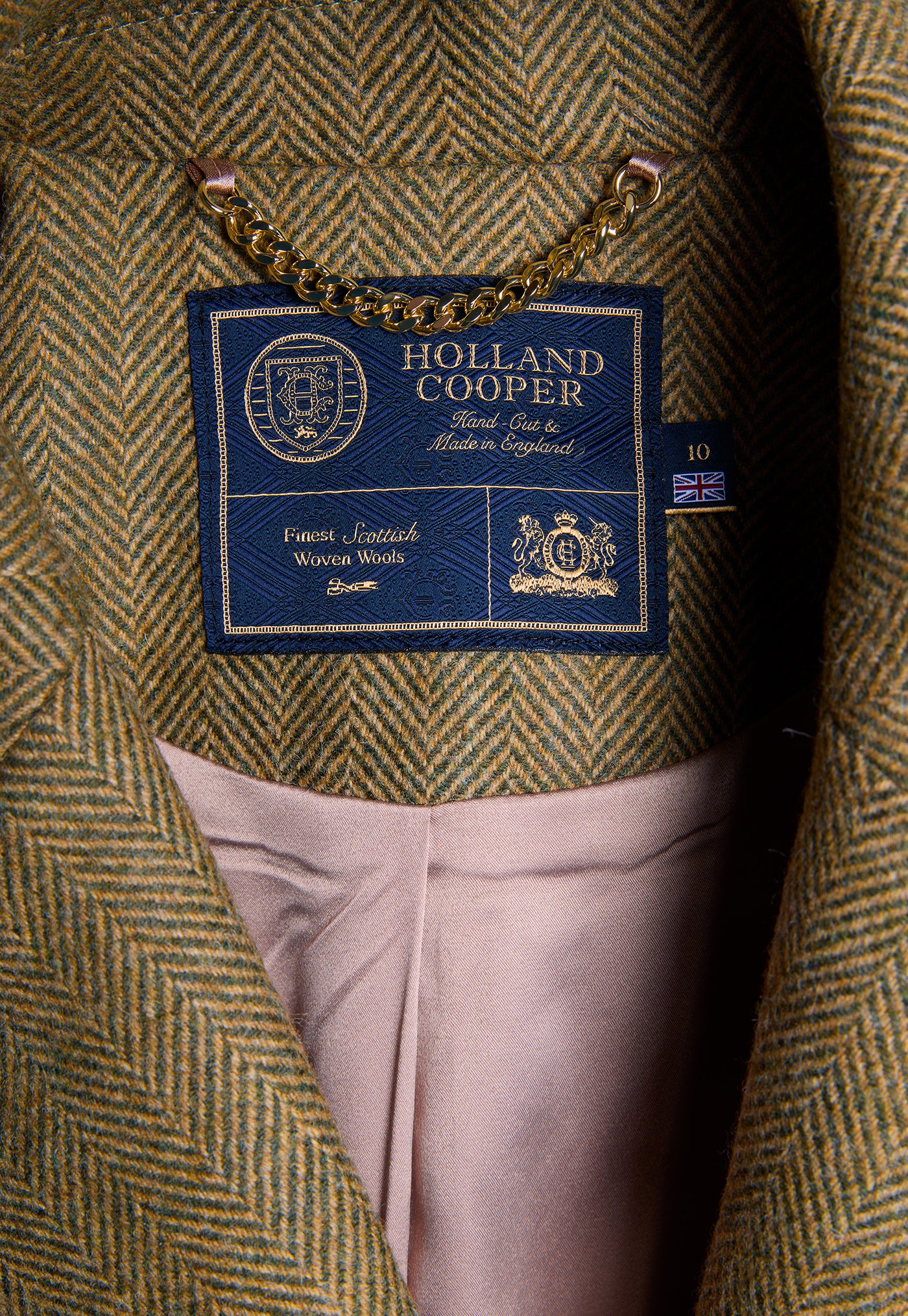 The Great Coat - Moss Herringbone