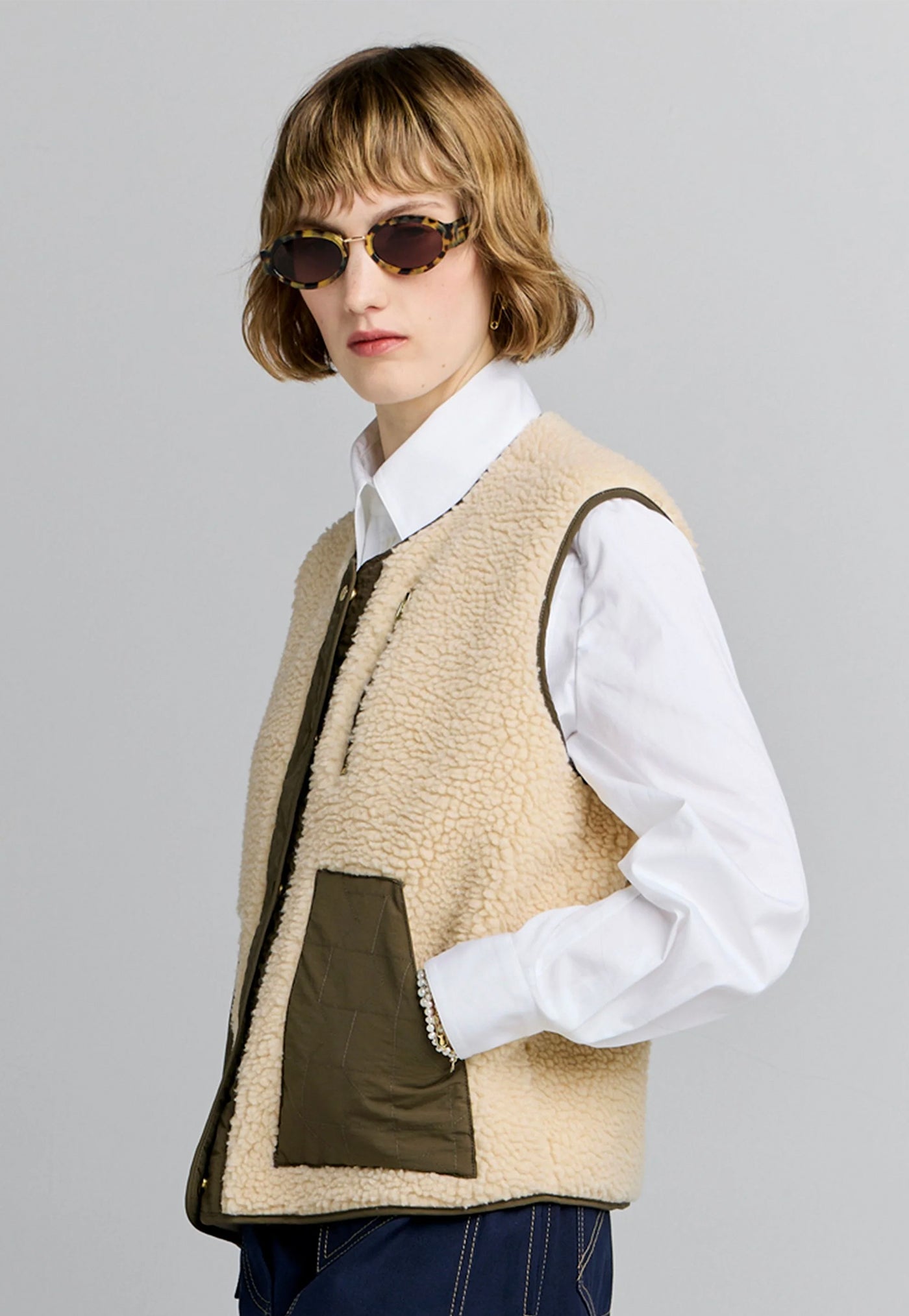Rider Vest - Natural/Olive