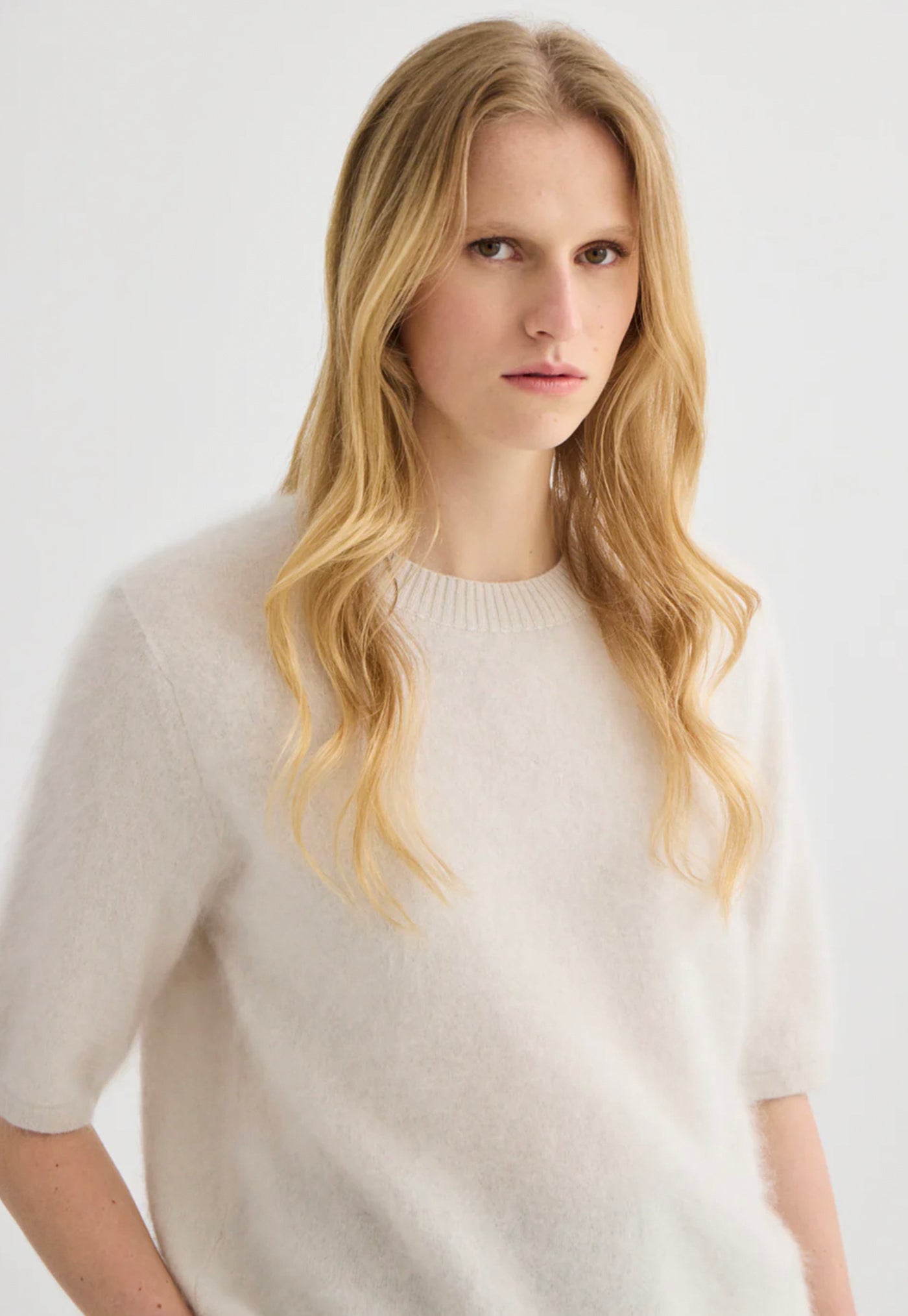 Cashmere T-Shirt - Oyster