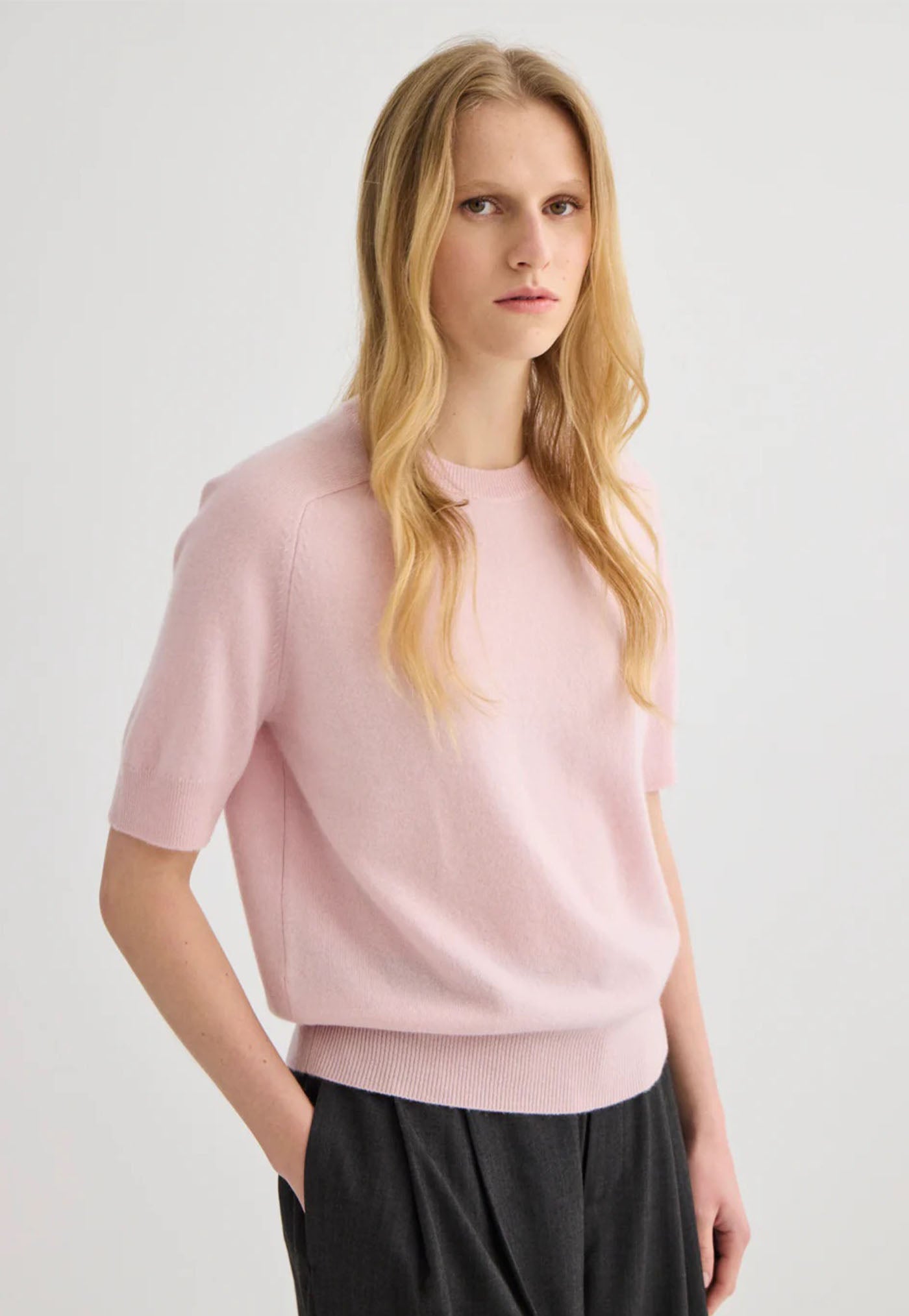 Jasper Short Sleeve Crewneck - Blush