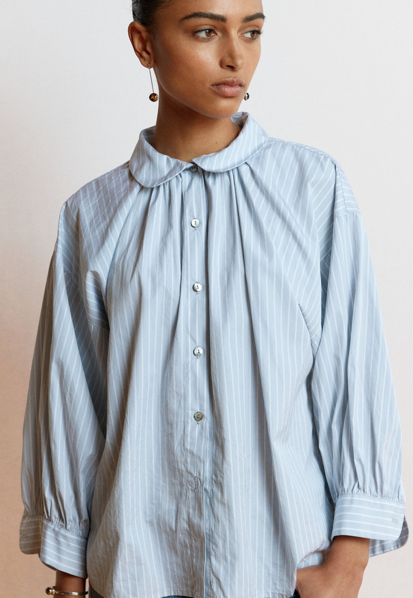 Dune Shirt - Cloud Grey Stripe