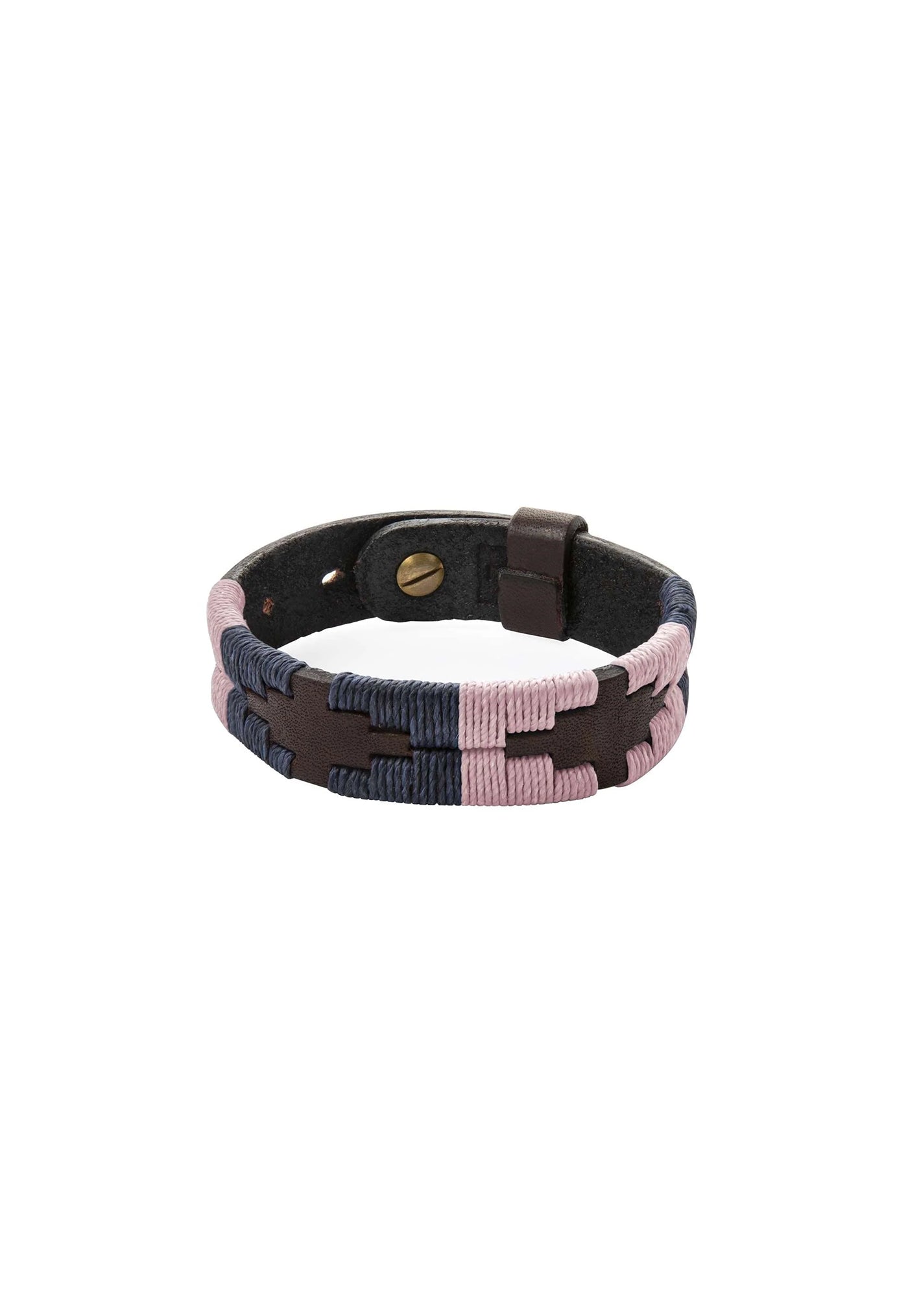 Brown Leather Bracelet with Hermoso Stitching