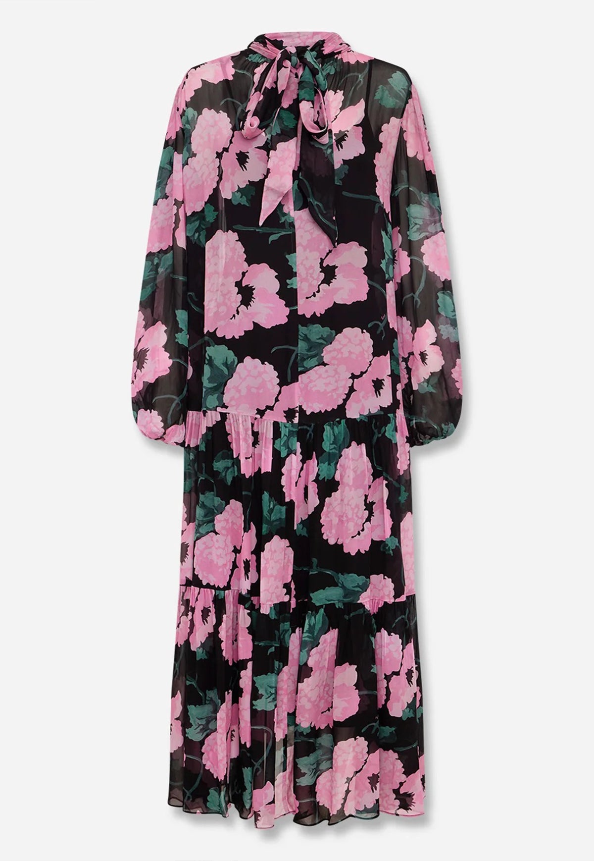 Adalind Dress - Hydrandra Floral Black