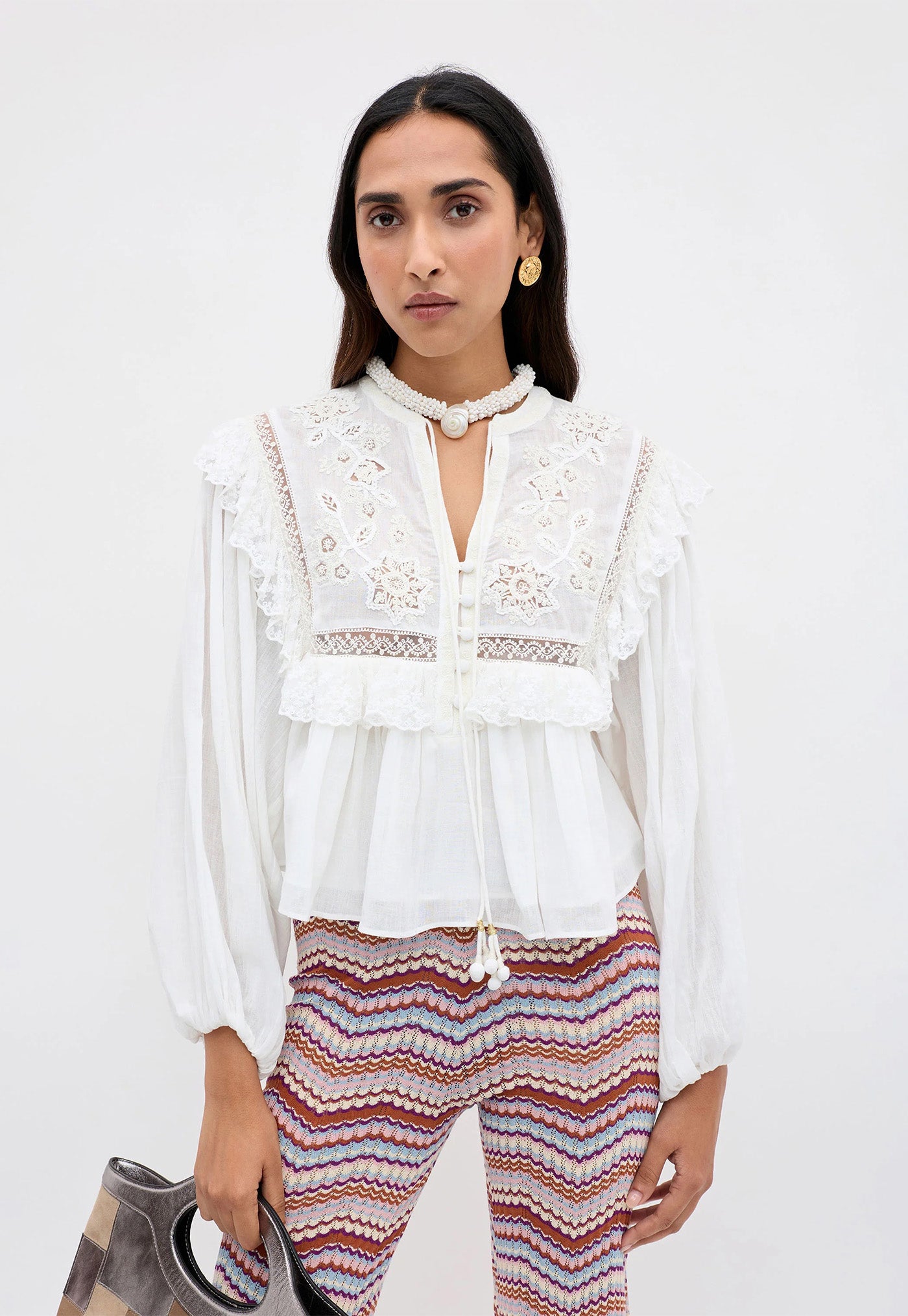 Diann Top - Lilly Embroidery Ivory