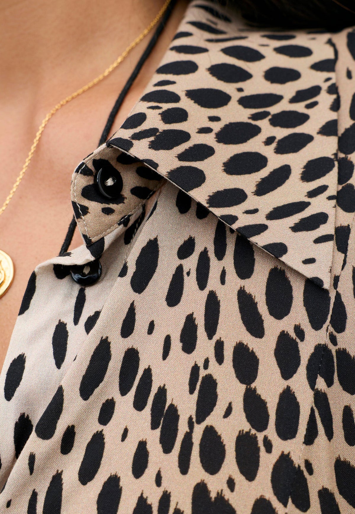Maddison Dress - Antelope Spot Black
