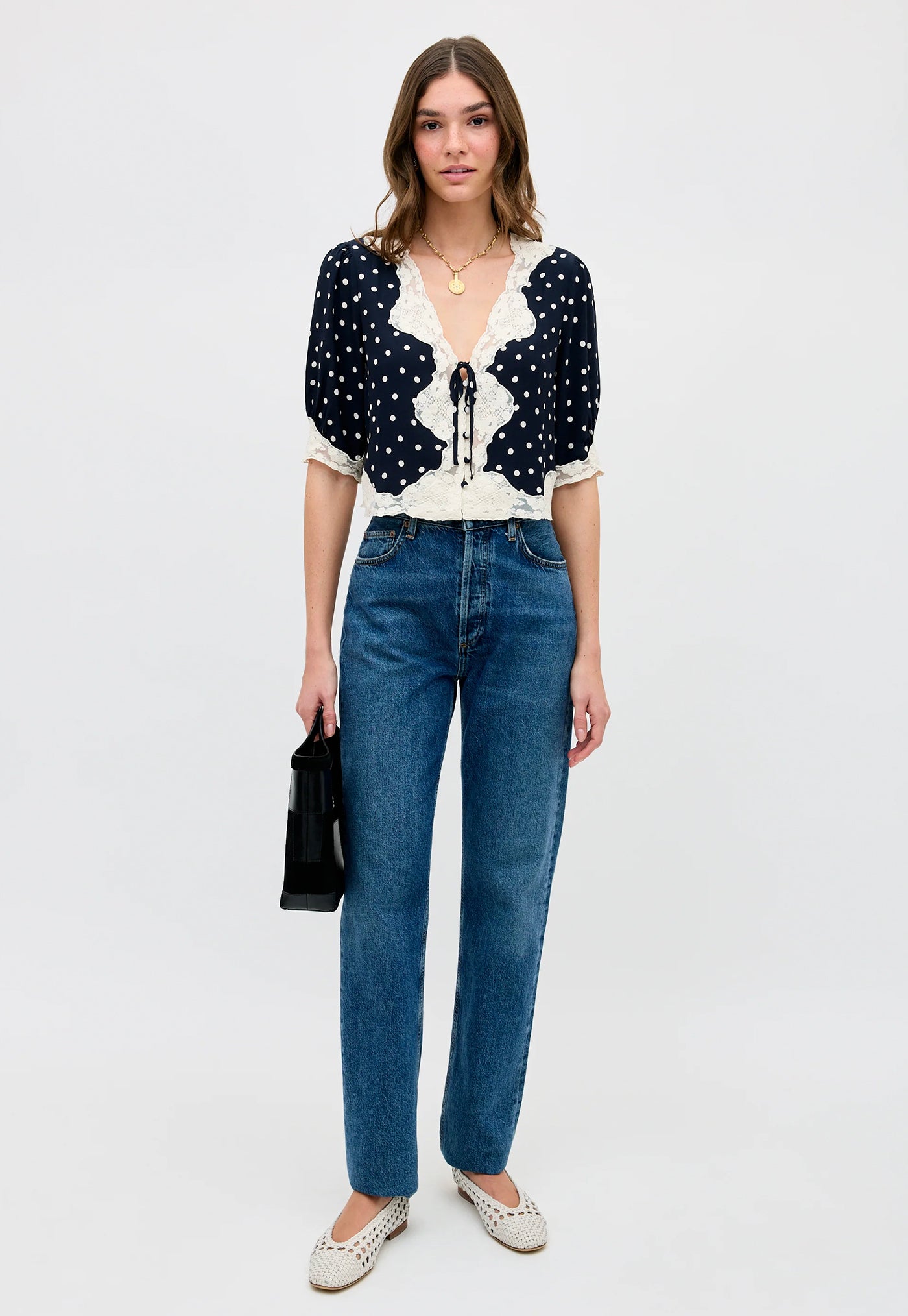 Ursula Top - Layla Dot Navy