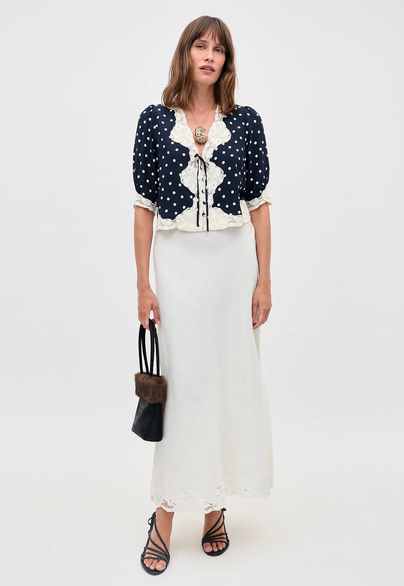 Ursula Top - Layla Dot Navy