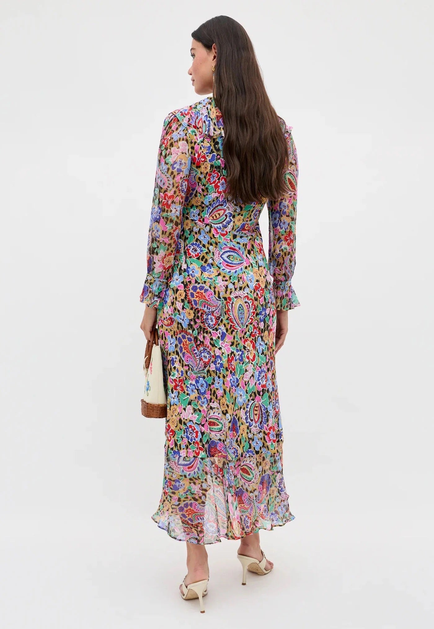 Gracye Dress - Cara Floral Leopard Brown