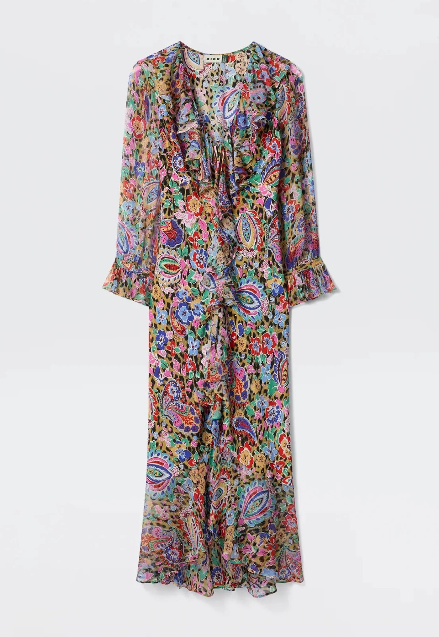 Gracye Dress - Cara Floral Leopard Brown