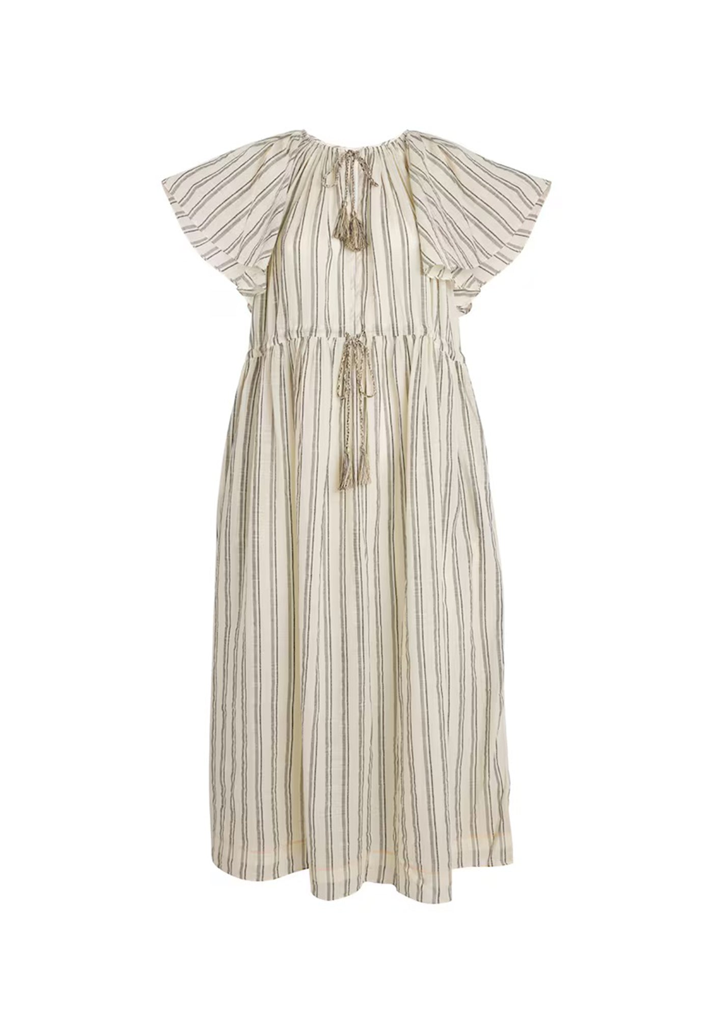 Ariane Striped Dress Coverup - Cowrie Stripe