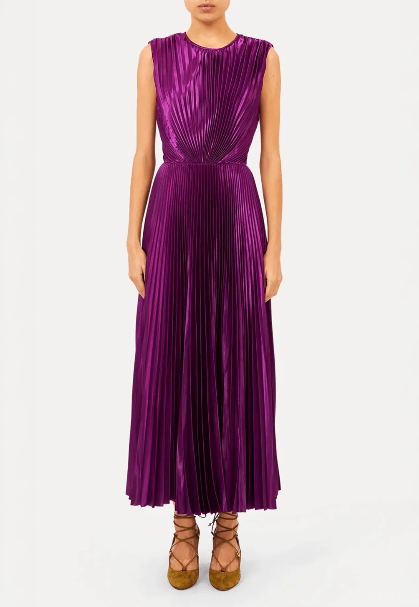Malin Satin Dress - Amaranth