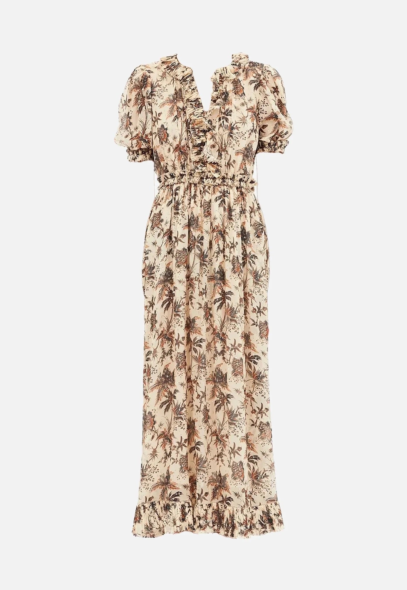 Rosamunde Puff Sleeve Dress - Cameo