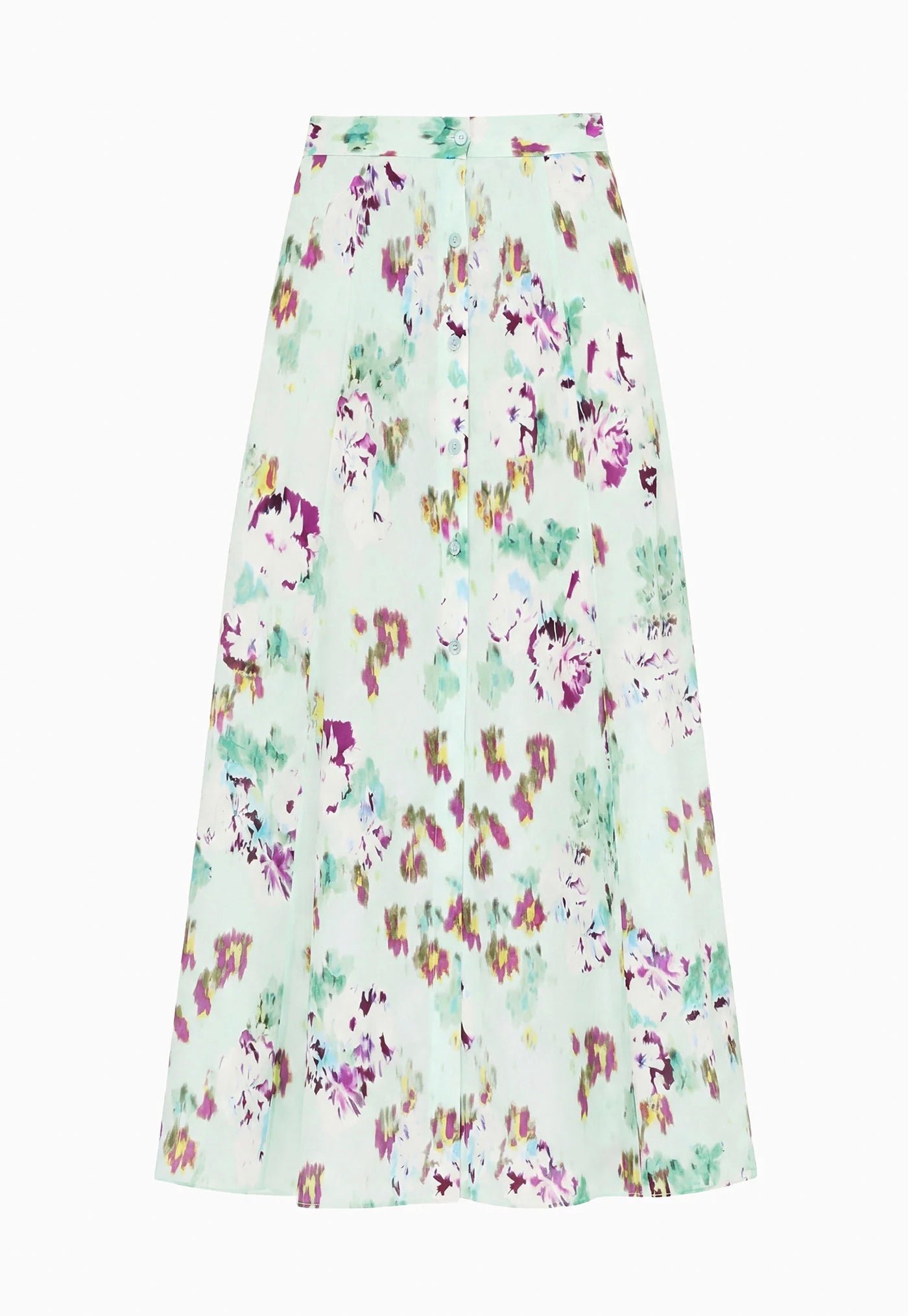 Rowan Silk Midi Skirt - Oasis