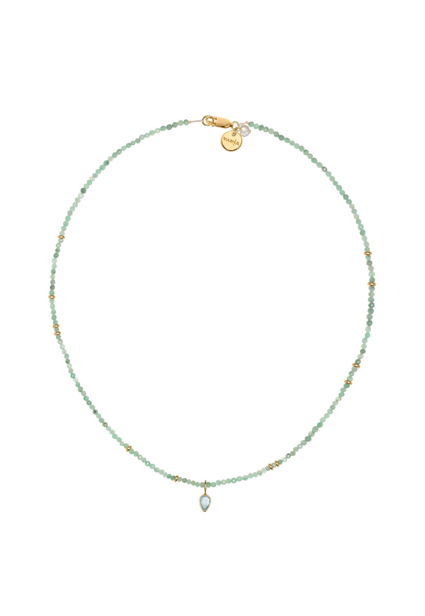 Magic Trip Moonstone Longer Necklace - Gleaming Emerald