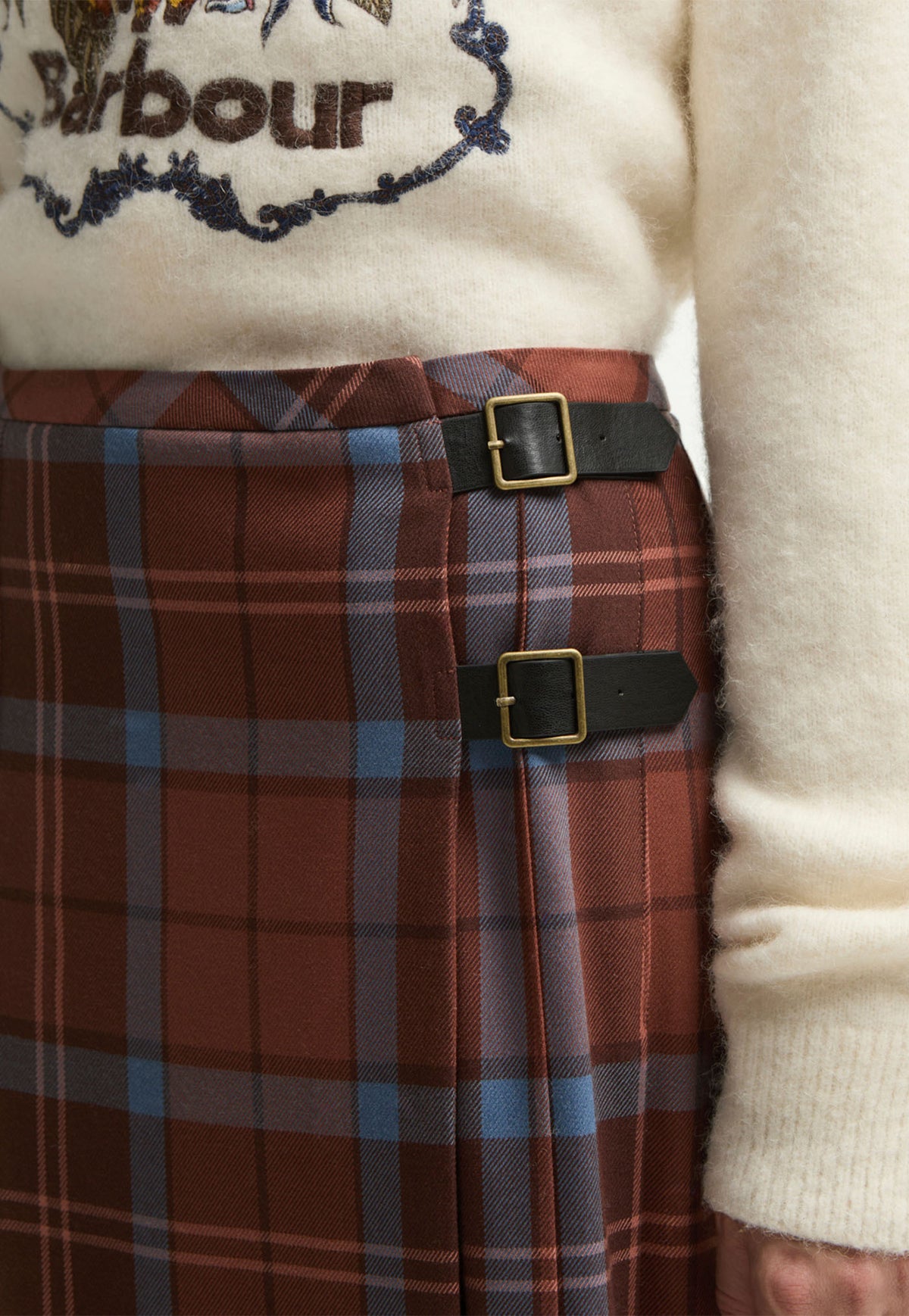 Barbour x Farm Rio Allamanda Skirt - Tropical Tea