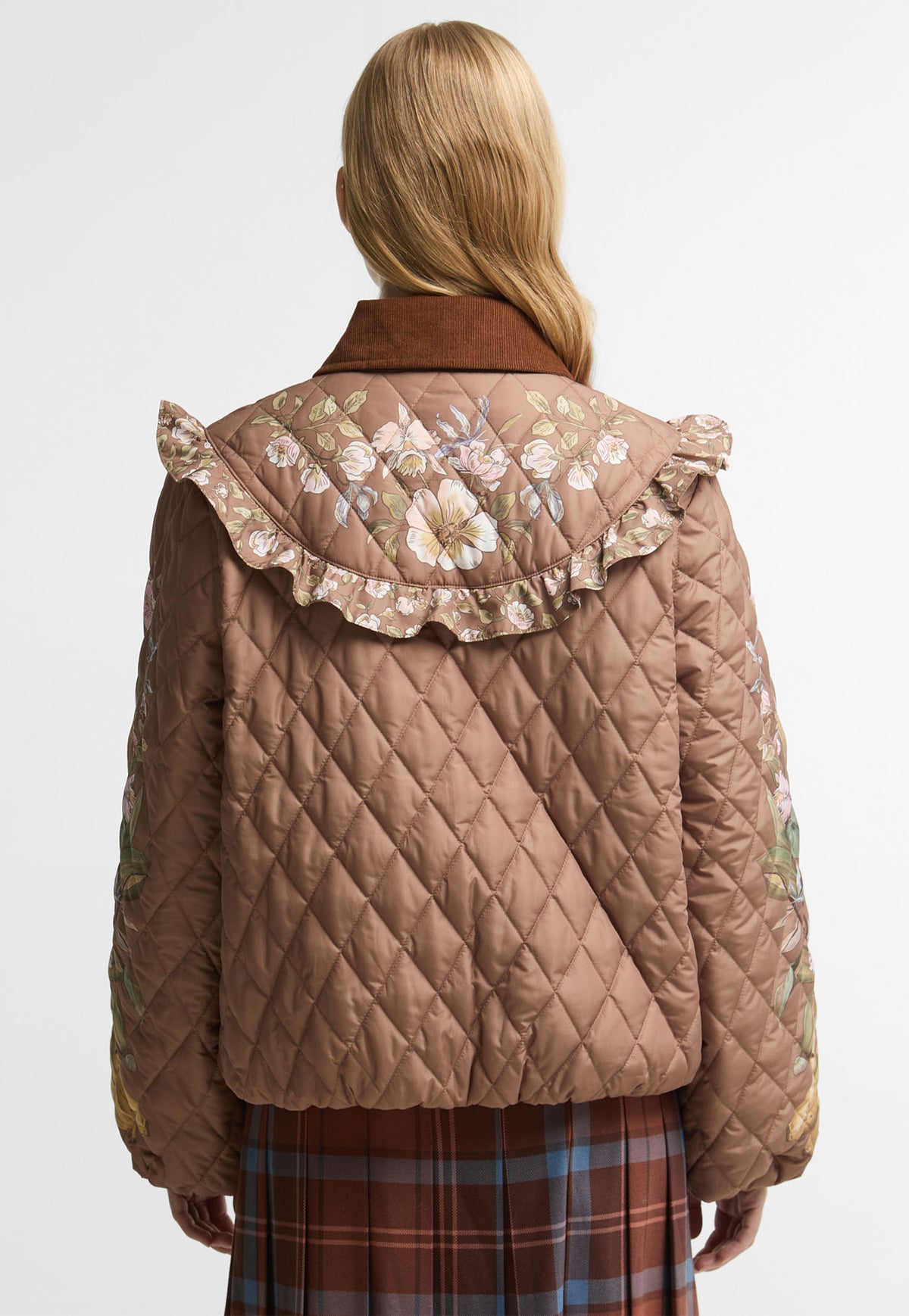 Barbour x Farm Rio Anamaria Quilted Jacket - Heart of Tropics/Banana Print