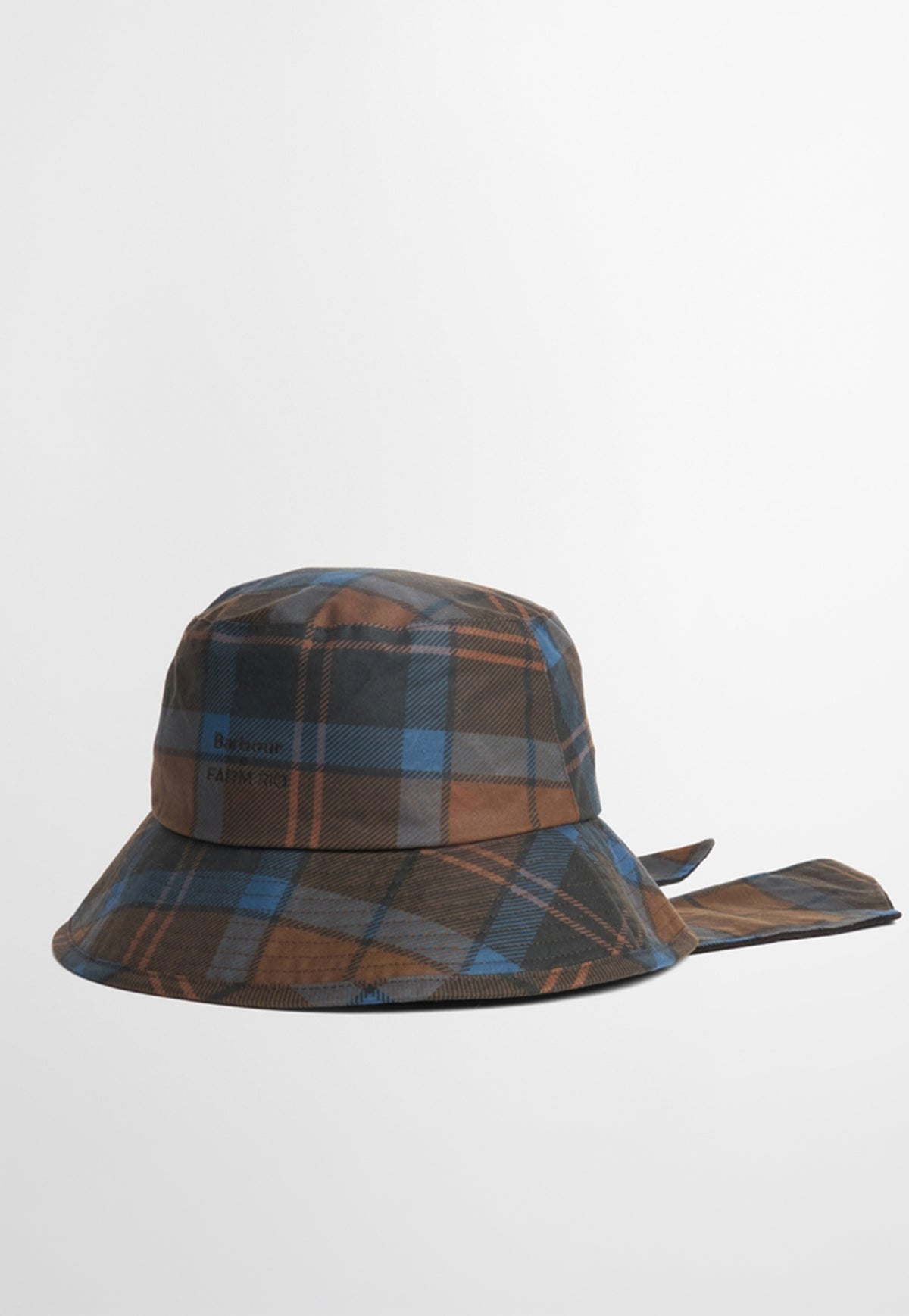 Barbour x Farm Rio Leonoria Bucket Hat - Tropical Tea Tartan