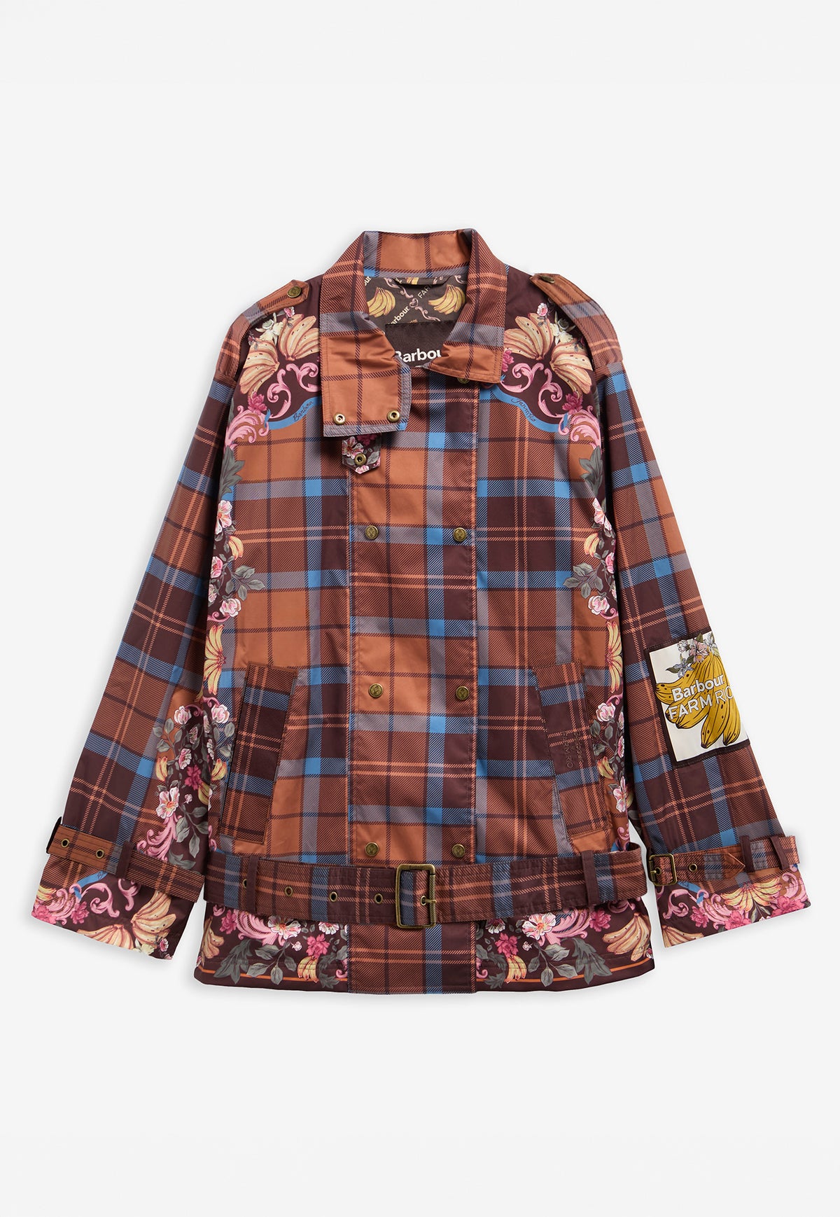 Barbour x Farm Rio Petrea Showerproof Jacket - Tropical Tea/Banana Print