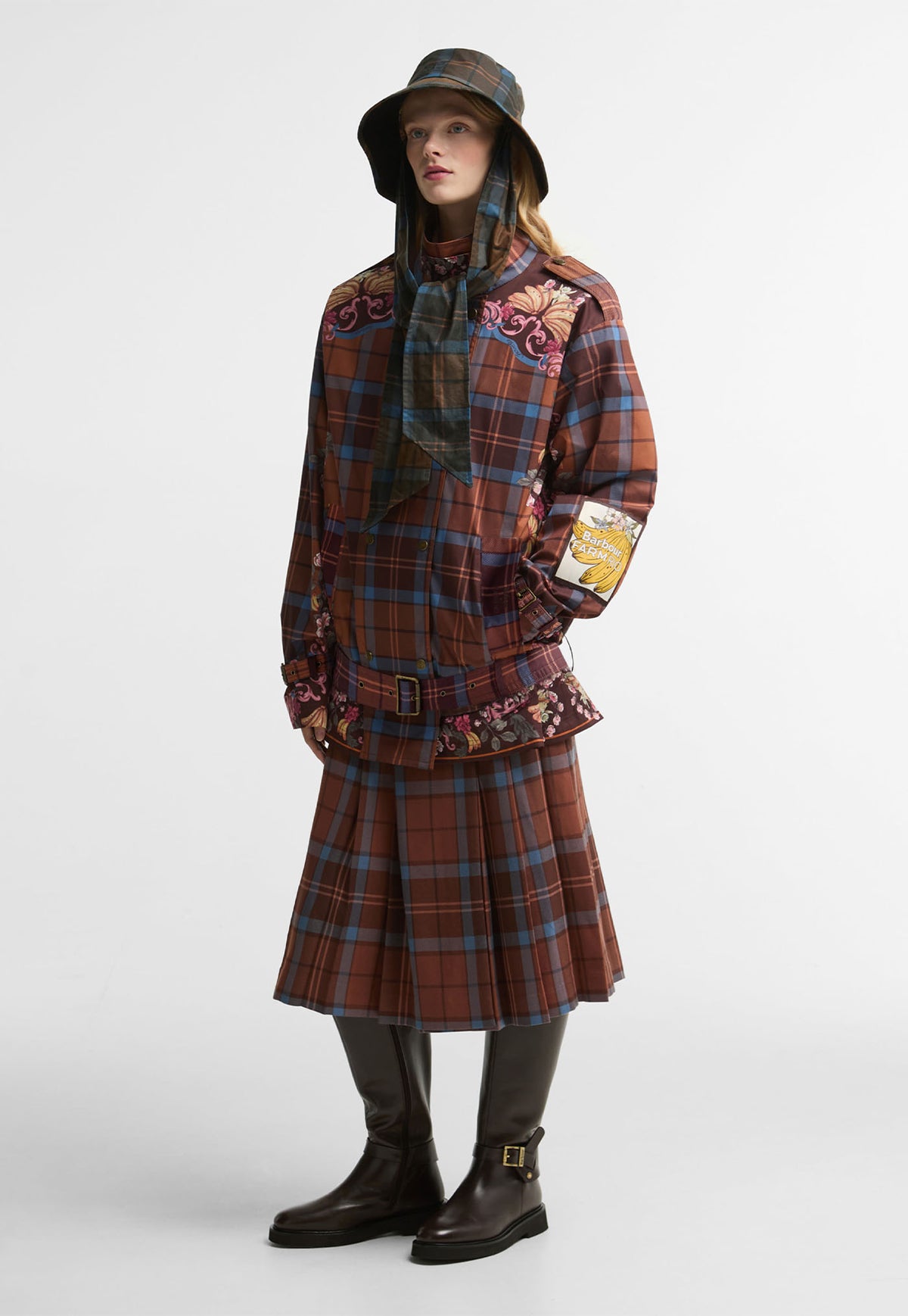 Barbour x Farm Rio Petrea Showerproof Jacket - Tropical Tea/Banana Print