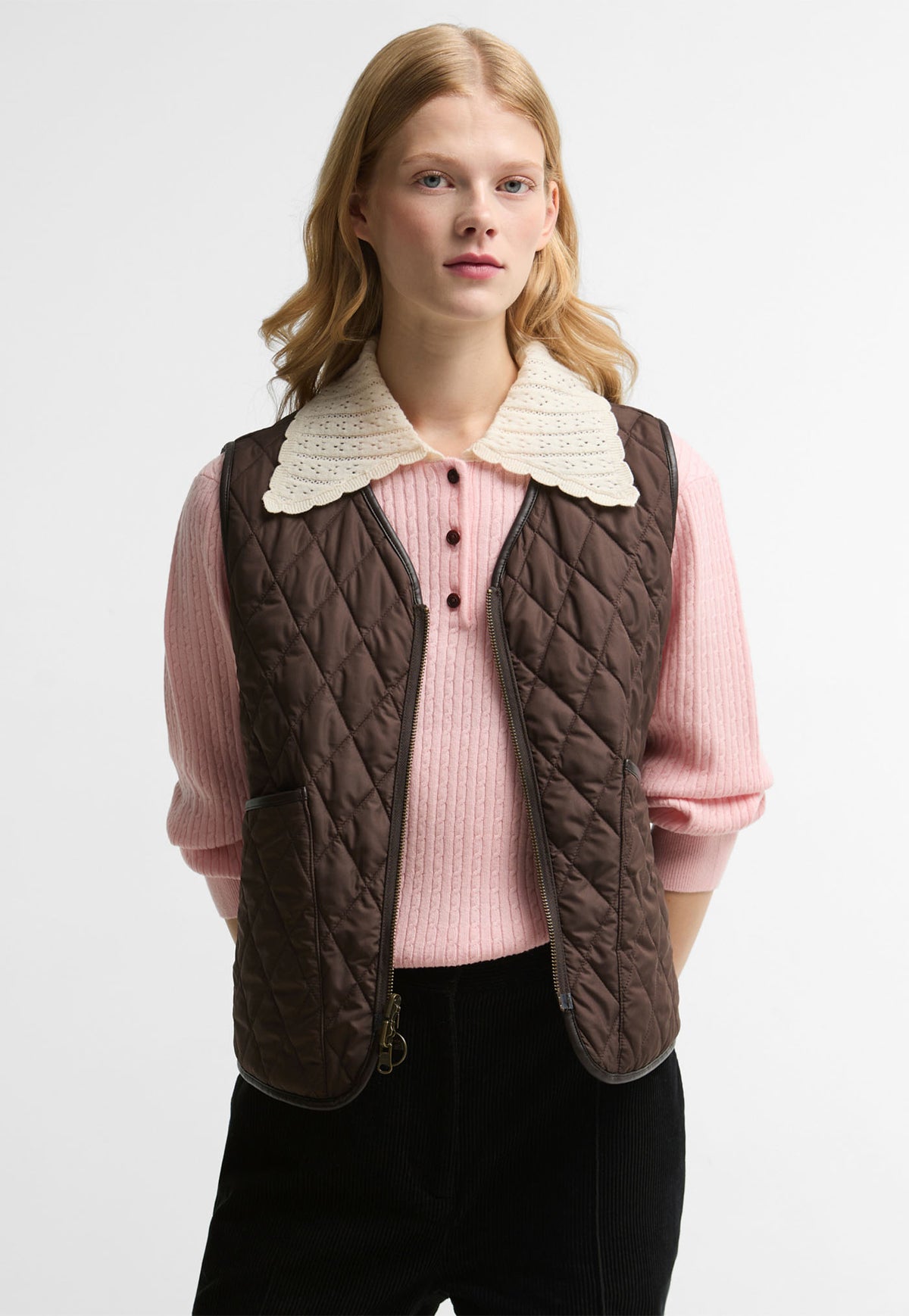 Barbour x Farm Rio Reversible Alpinias Quilted Liner - Banana Grove/Rustic