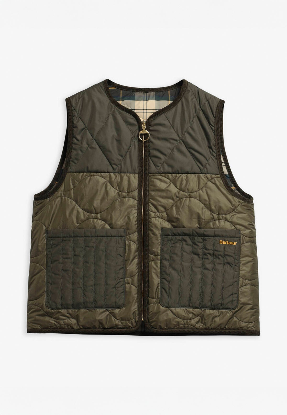 Nunwell Reversible Quilted Liner - Olive/Fern/Ancient