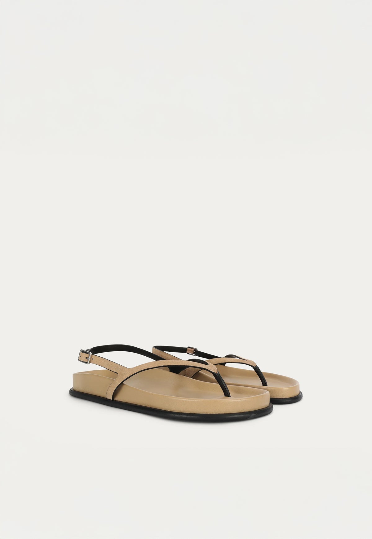 The Deadly Ponies Artemis Sandal in Oat Suede is crafted from soft calf suede with a lamb leather lining.