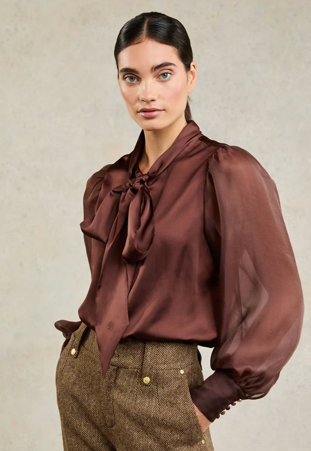 Ariella Blouse - Chocolate